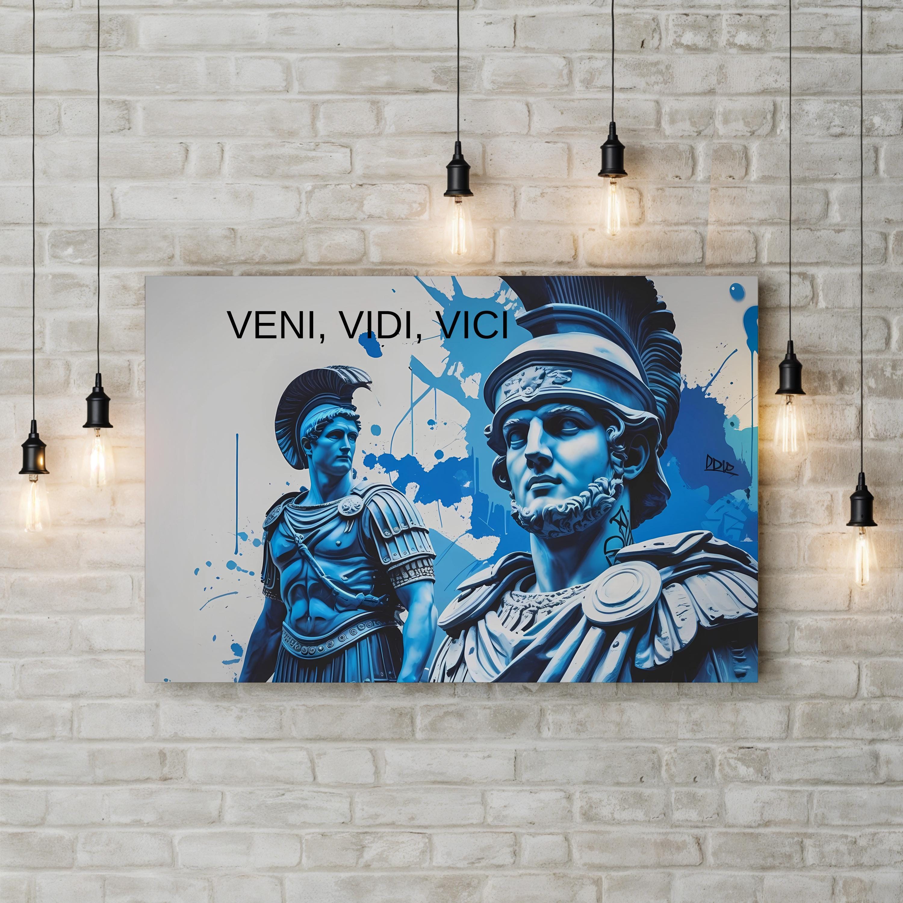 Veni Vidi Vici Roman Emperor – Period Illustration Wall Art | Inspirational Canvas Print