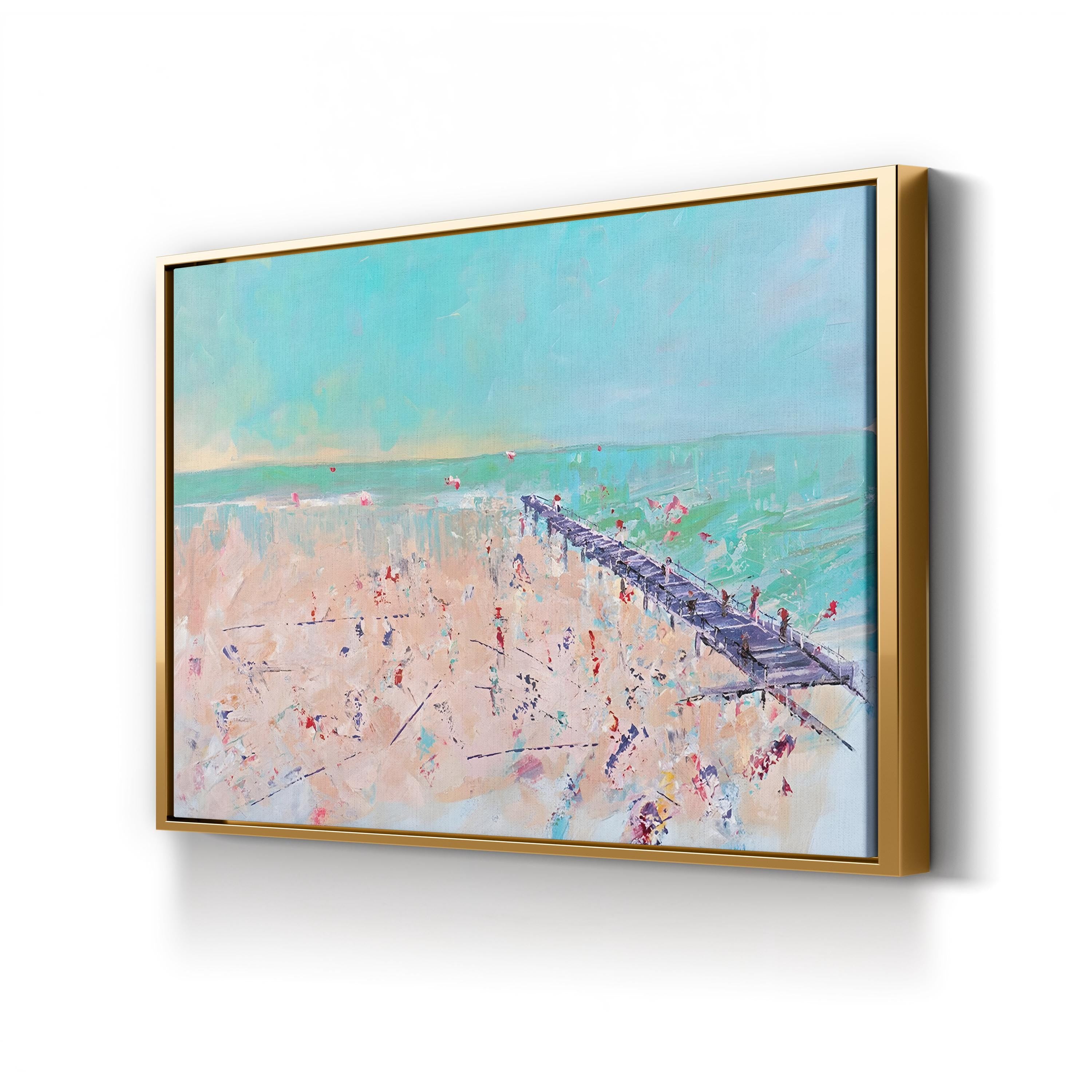 Spring Break II Wall Art by Circle Art Group | Contemporary Coastal Beach Canvas Print