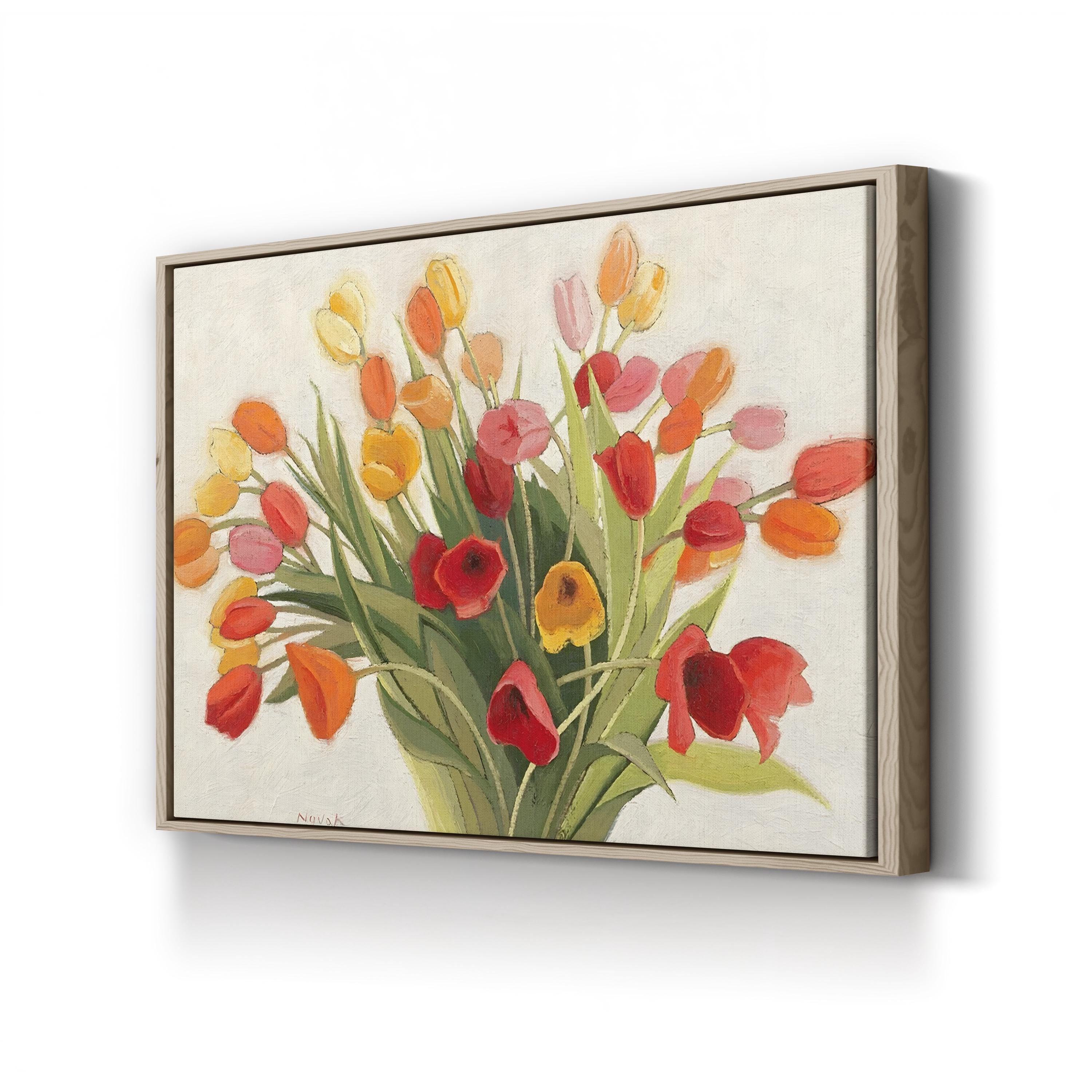 Spring Tulips Canvas Art Print: Vibrant Floral Bouquet Wall Decor