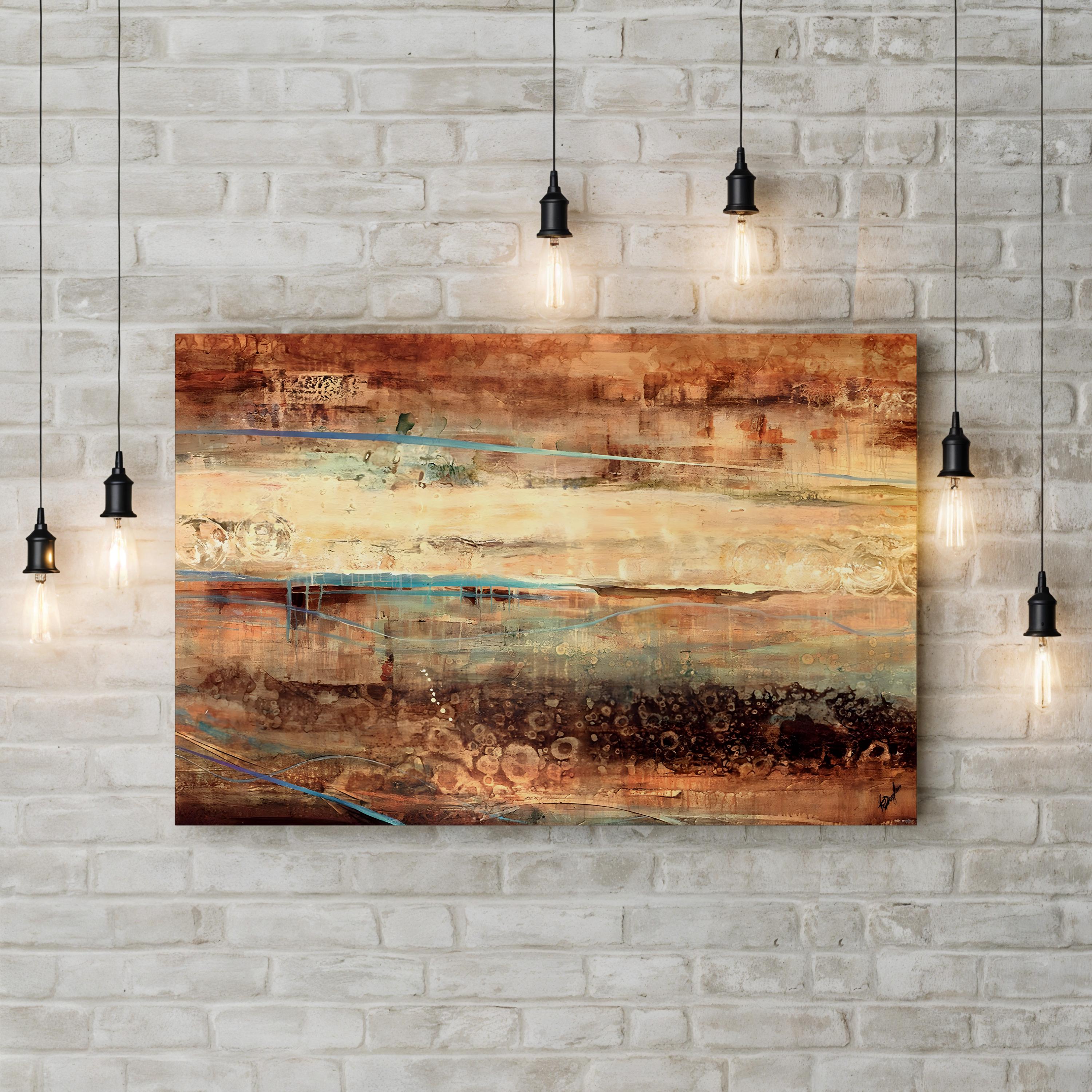 Subterranean Blues Wall Art by Farrell Douglass | Contemporary Abstract Landscape Canvas