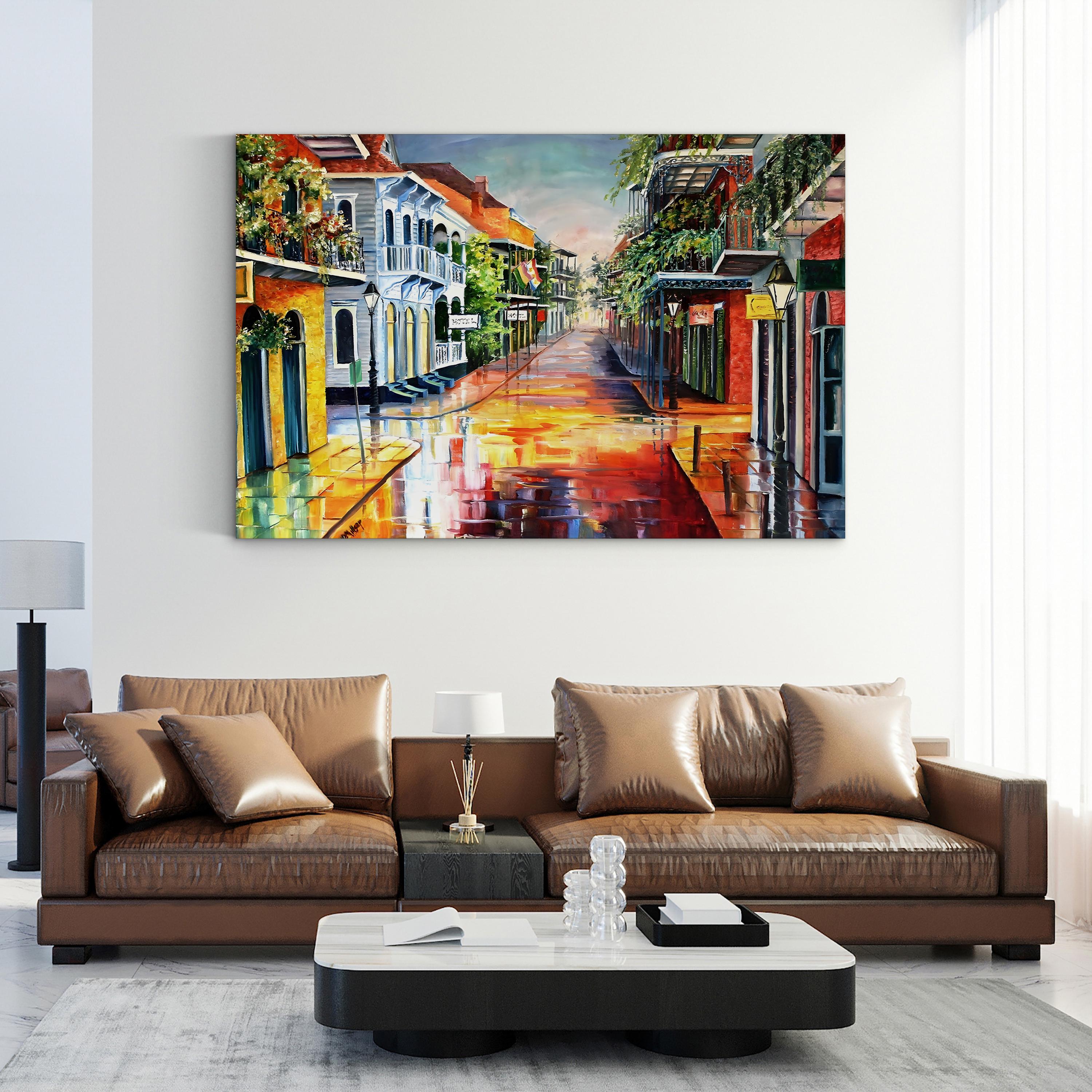 Summer Day on Royal Street Wall Art by Diane Millsap – Vibrant European Street Scene