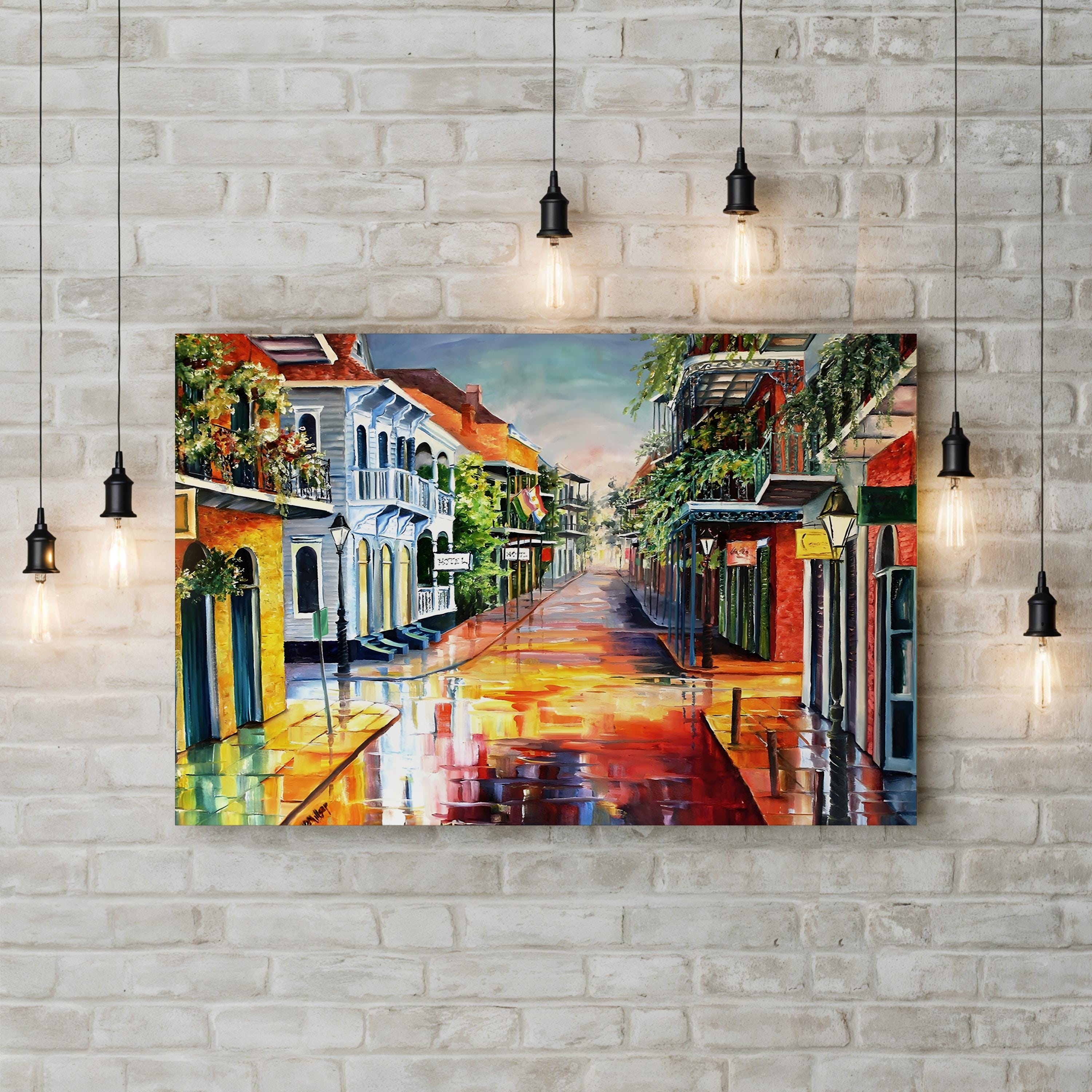 Summer Day on Royal Street Wall Art by Diane Millsap – Vibrant European Street Scene