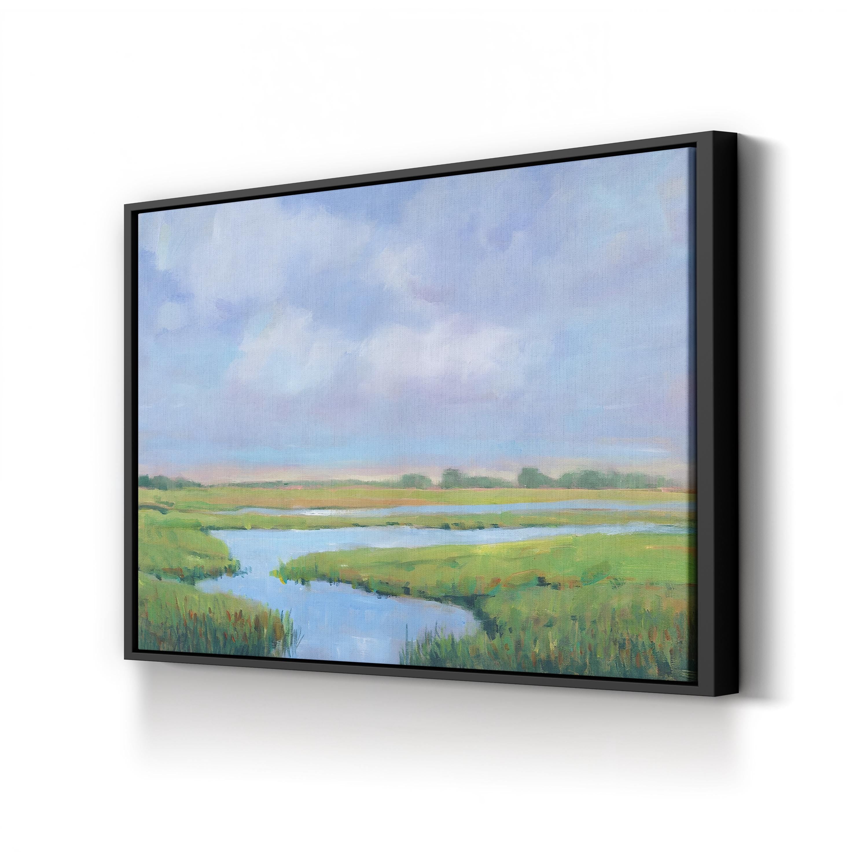 Summer Marsh II – Contemporary Coastal Marsh Landscape Wall Art by Tim O’Toole