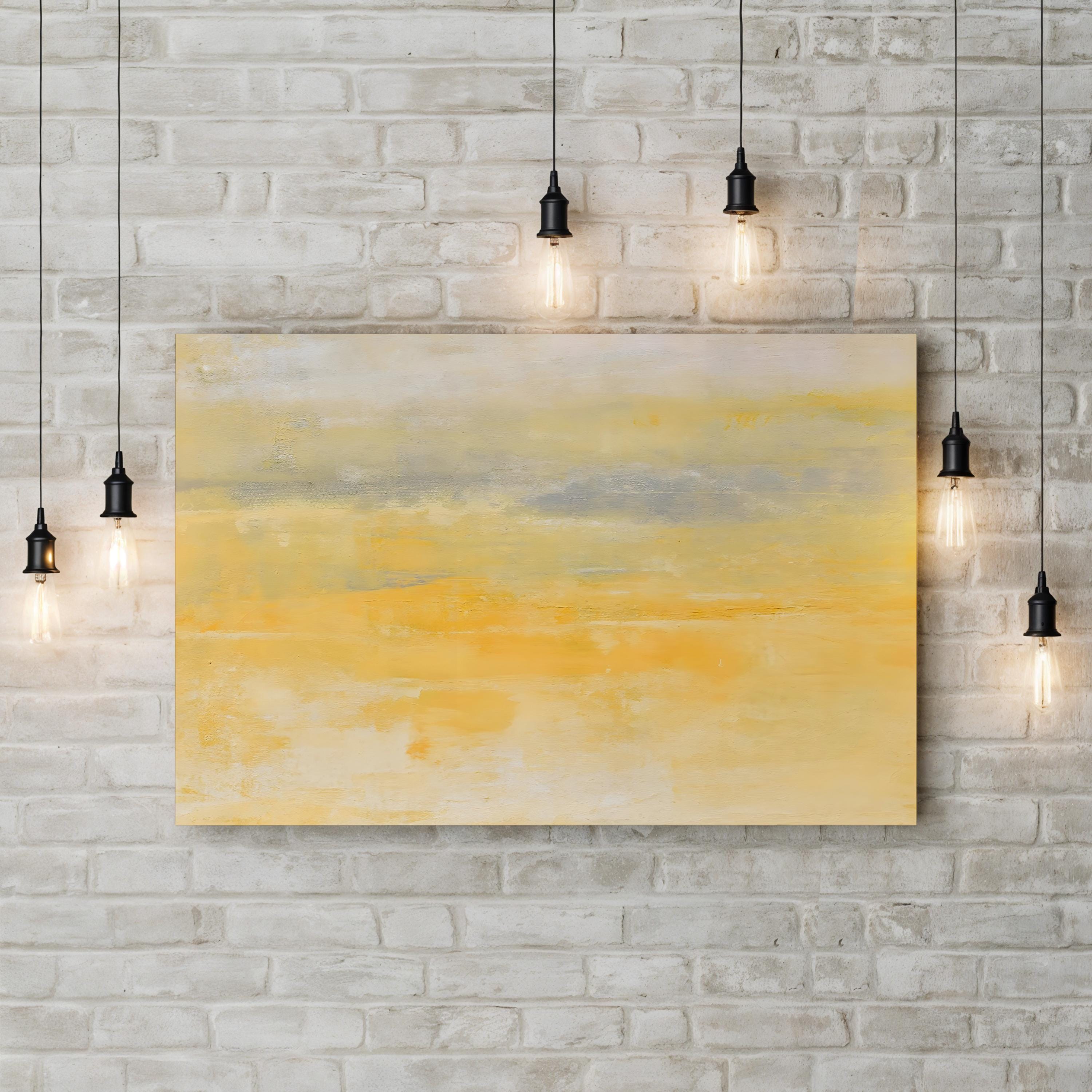 Sunday Morning Canvas Print – Contemporary Abstract Sunrise Landscape Wall Art