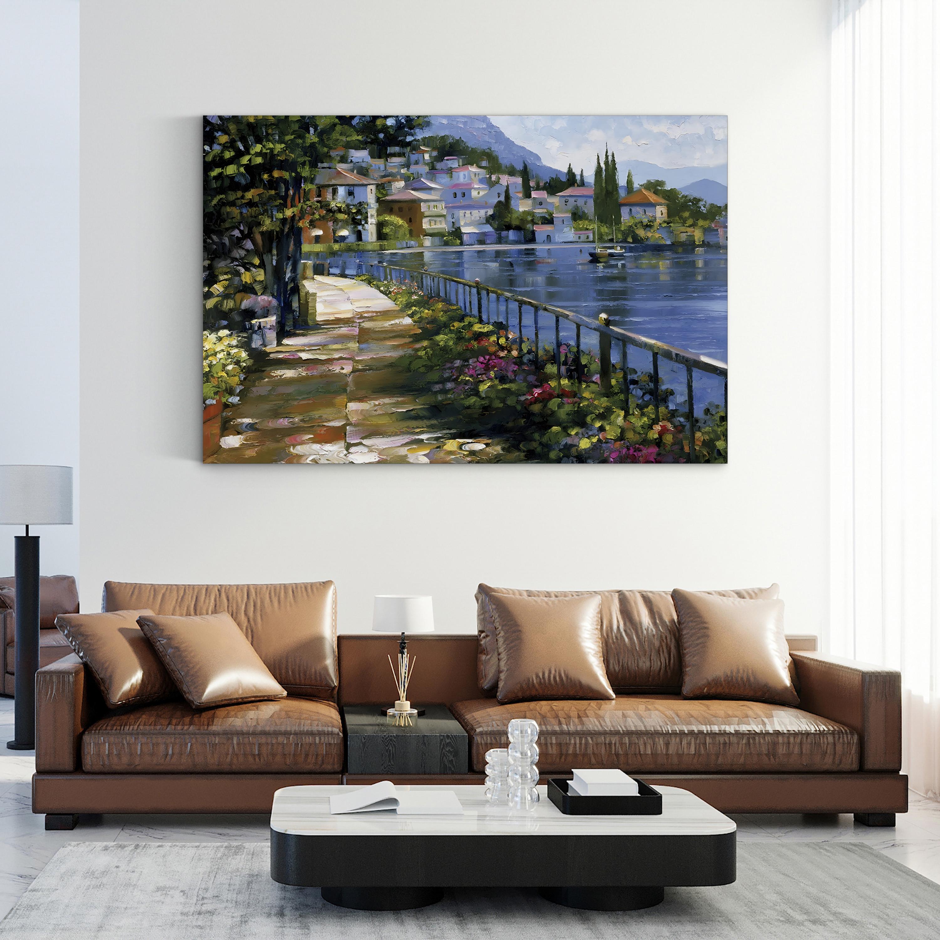 Sunlit Stroll Coastal Canvas - Wall Art by Howard Behrens