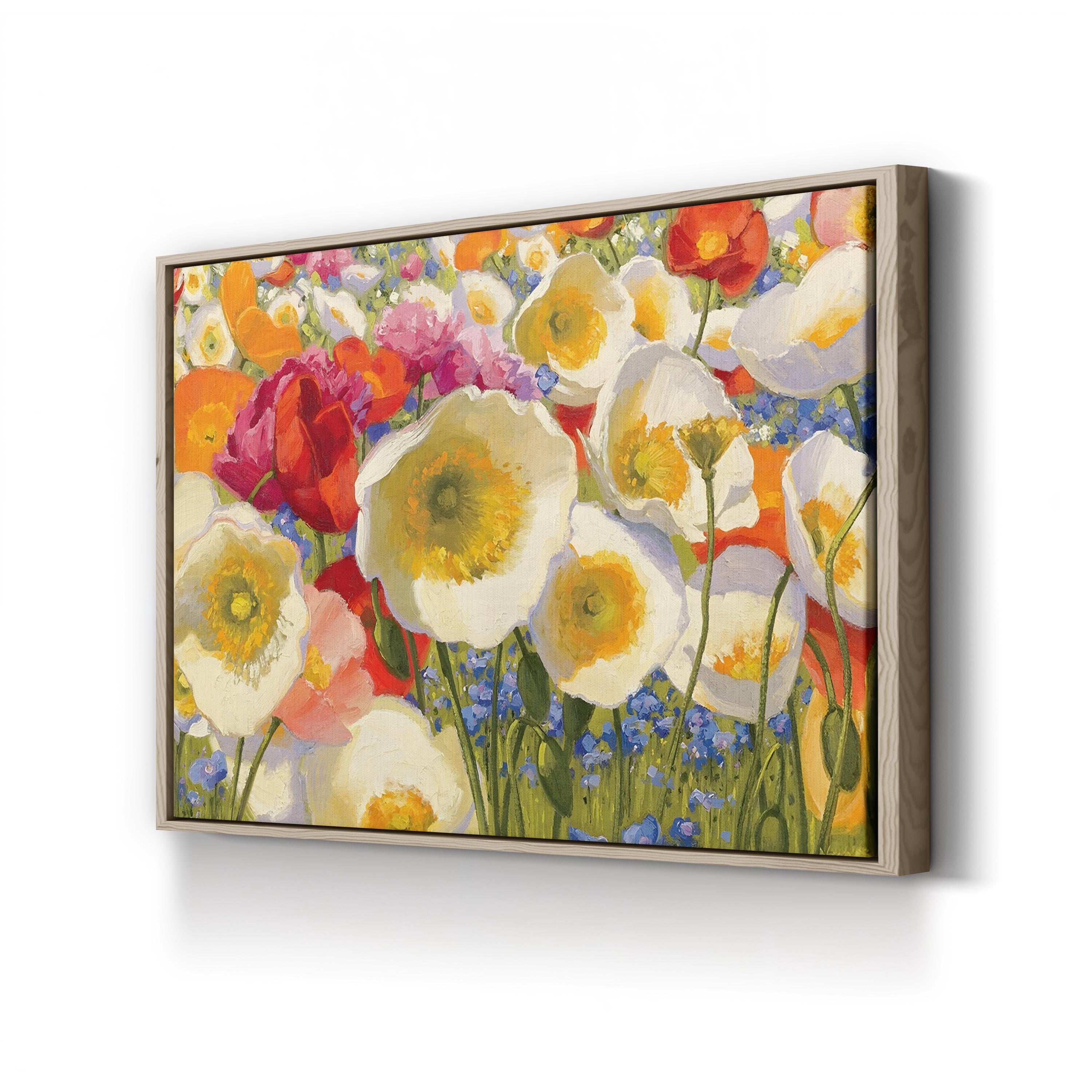 Sunny Abundance Wall Art by Shirley Novak: Contemporary Floral Canvas Print