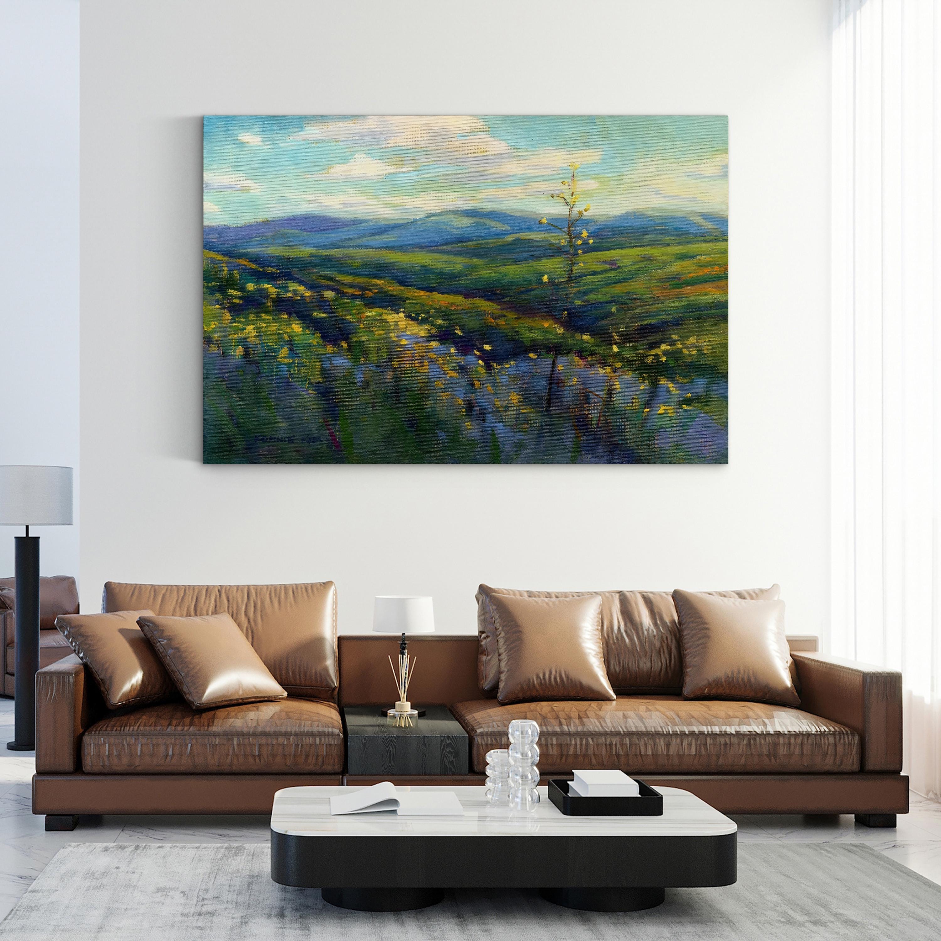 Super Bloom 4 Wall Art by Konnie Kim | Contemporary Abstract Mountain Landscape Canvas Print