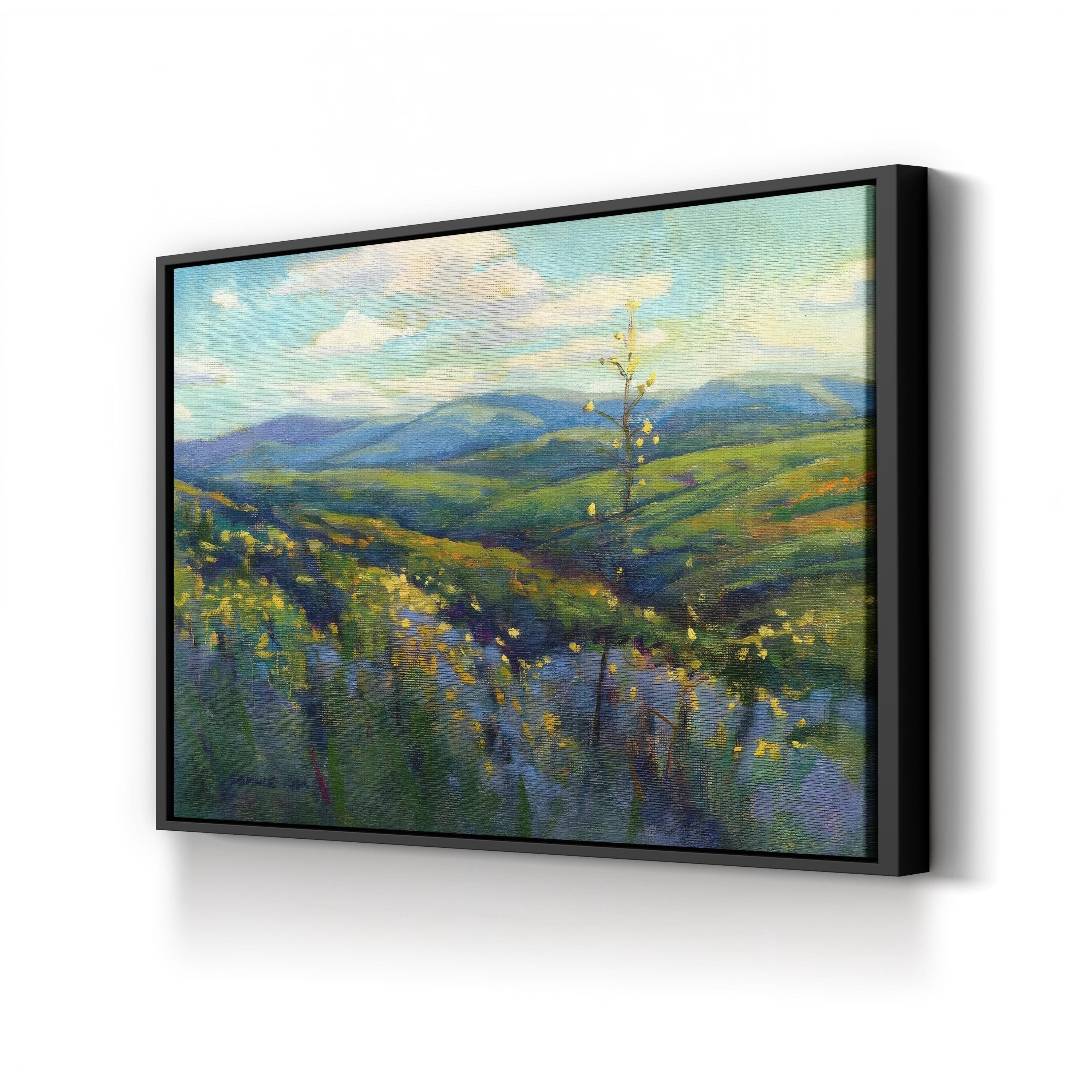 Super Bloom 4 Wall Art by Konnie Kim | Contemporary Abstract Mountain Landscape Canvas Print