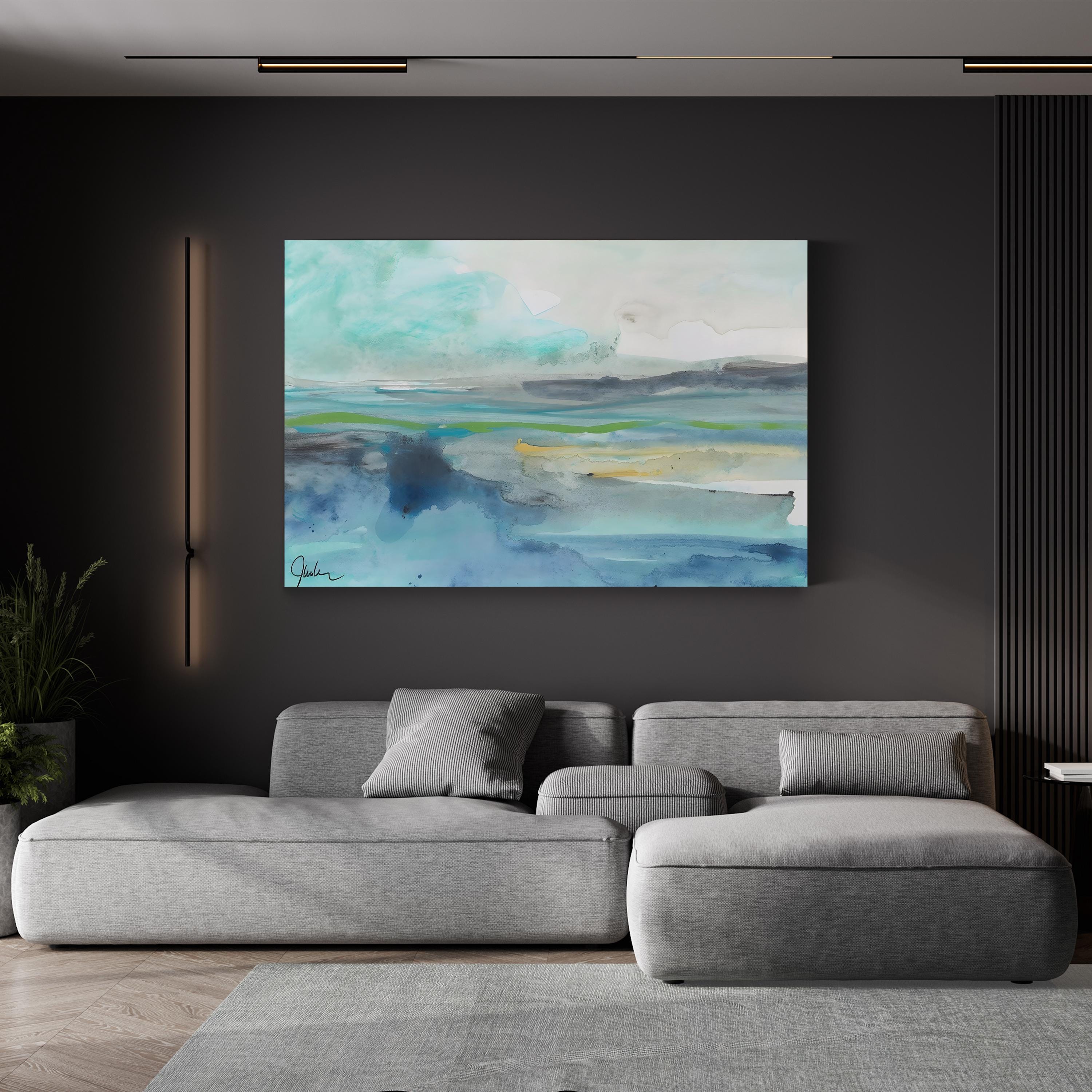 Tempestuous Sea Canvas Art – Dramatic Ocean Waves Coastal Wall Decor