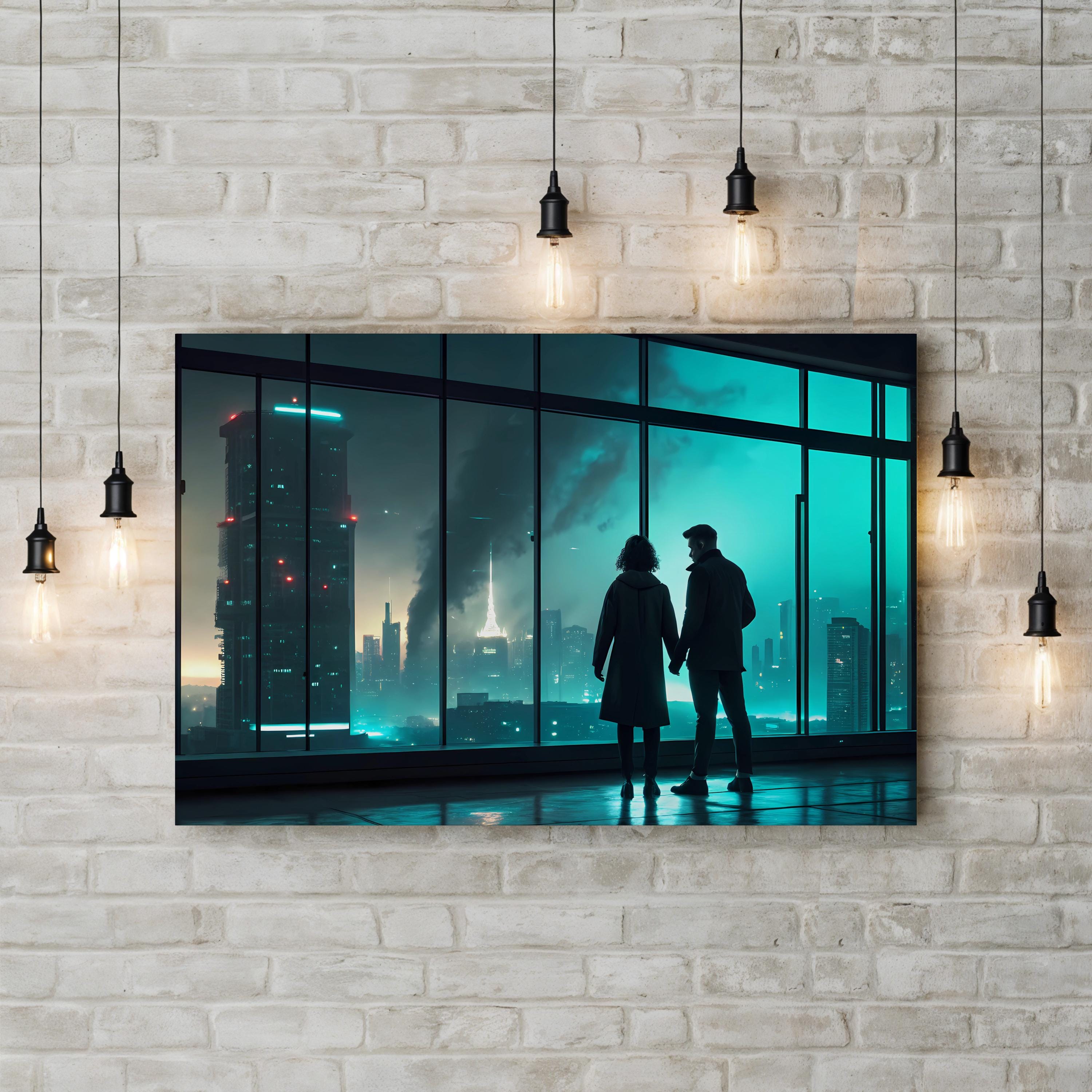 Surreal Glass Pavilion – Period Illustration Wall Art | Dreamlike Landscape Canvas Print