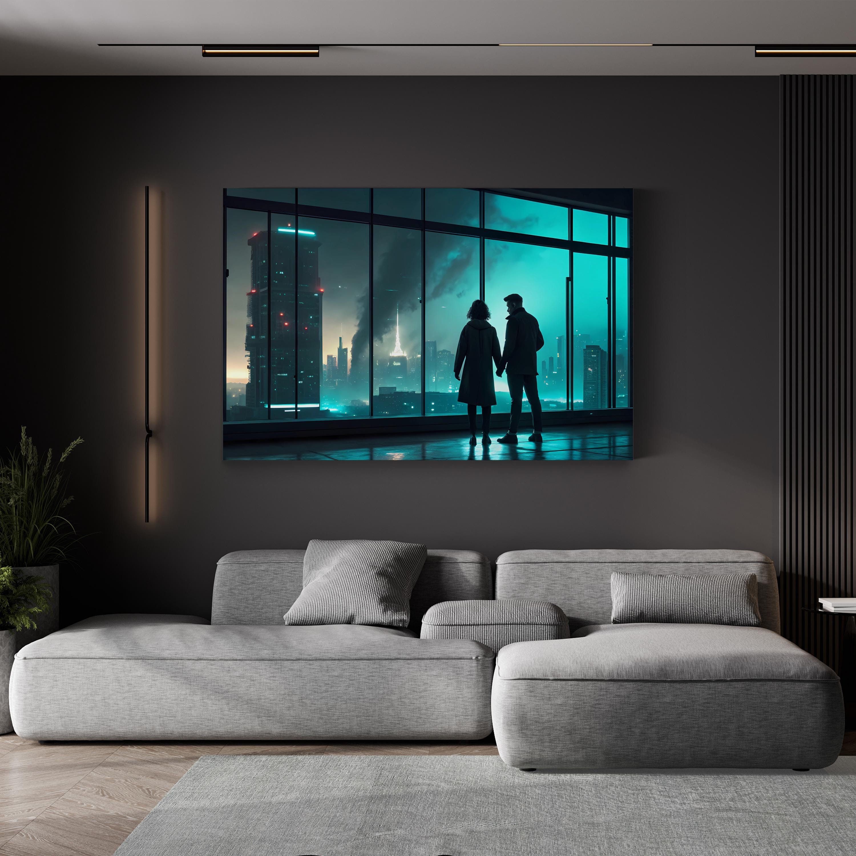Surreal Glass Pavilion – Period Illustration Wall Art | Dreamlike Landscape Canvas Print