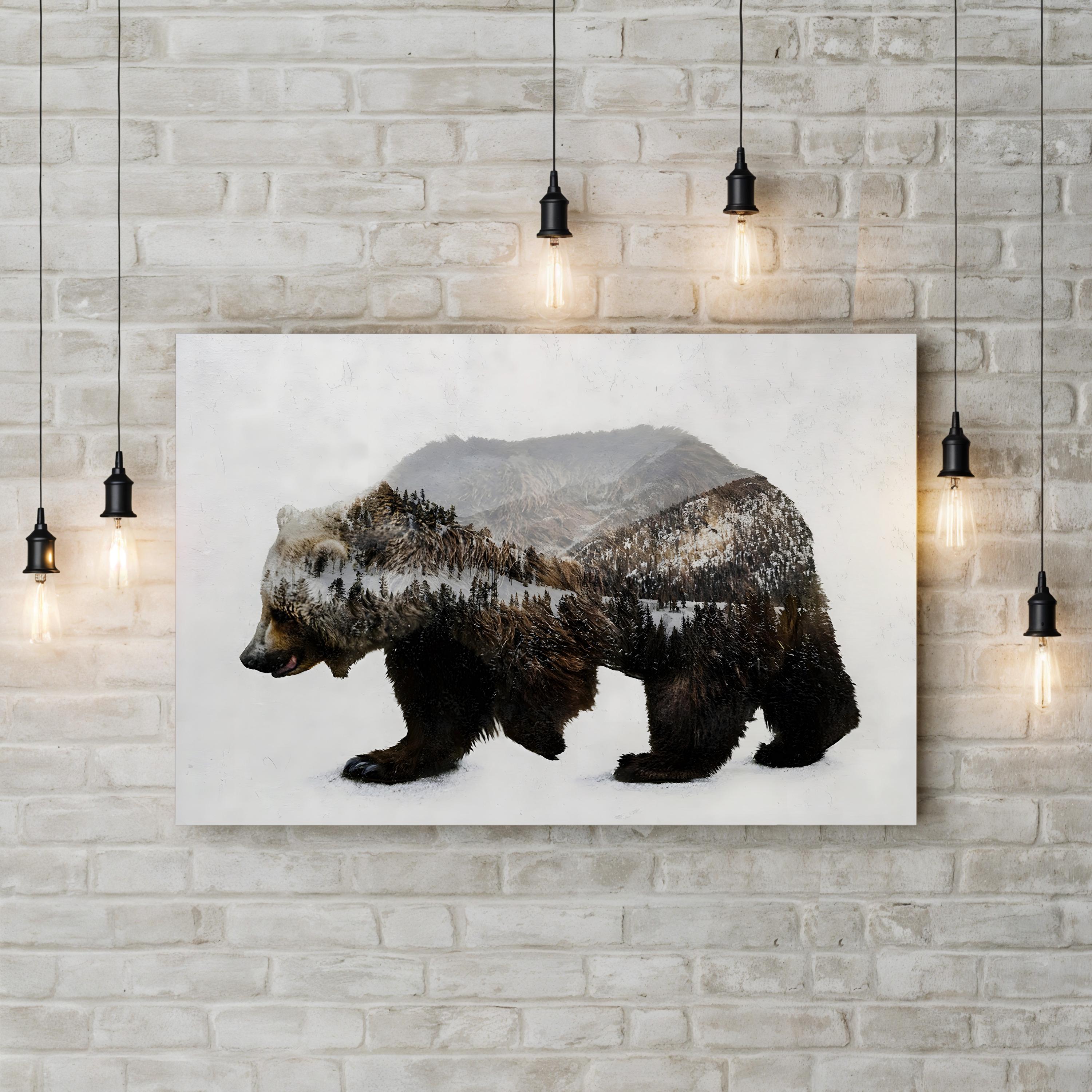 The Kodiak Brown Bear Wall Art by Davies Babies | Majestic Alaskan Wildlife Canvas