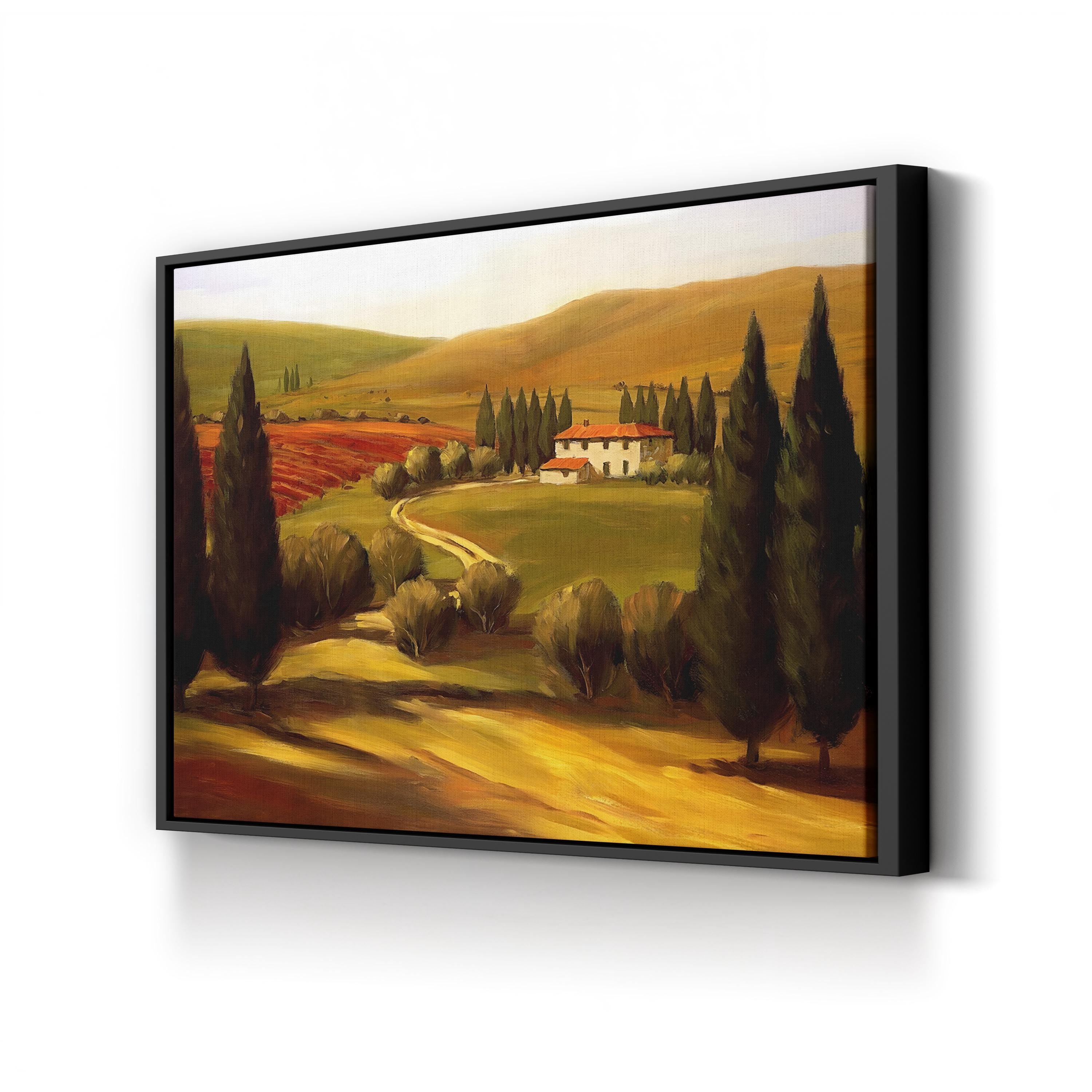 Tuscany Countryside Canvas Art: Rolling Hills & Rustic Villas