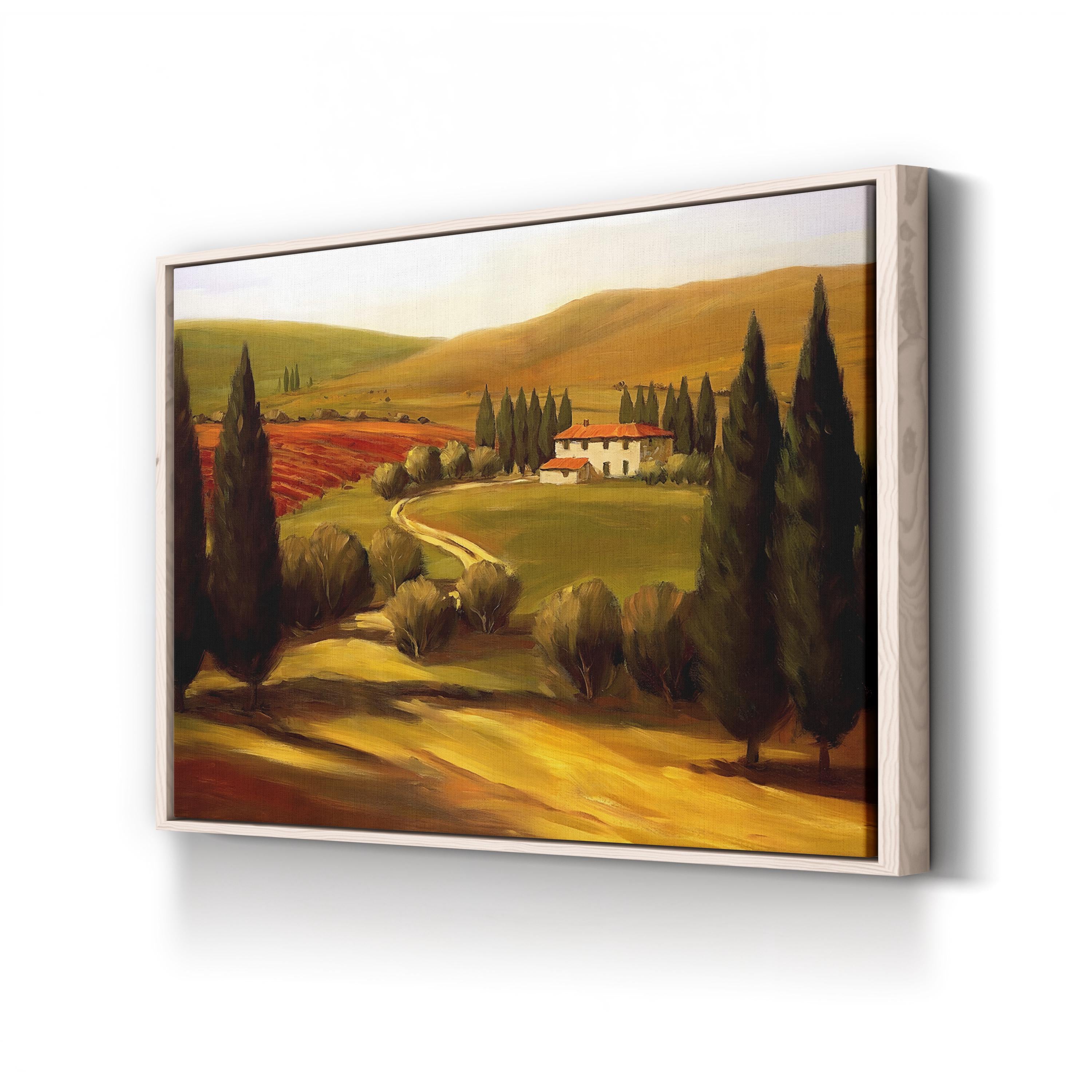 Tuscany Countryside Canvas Art: Rolling Hills & Rustic Villas