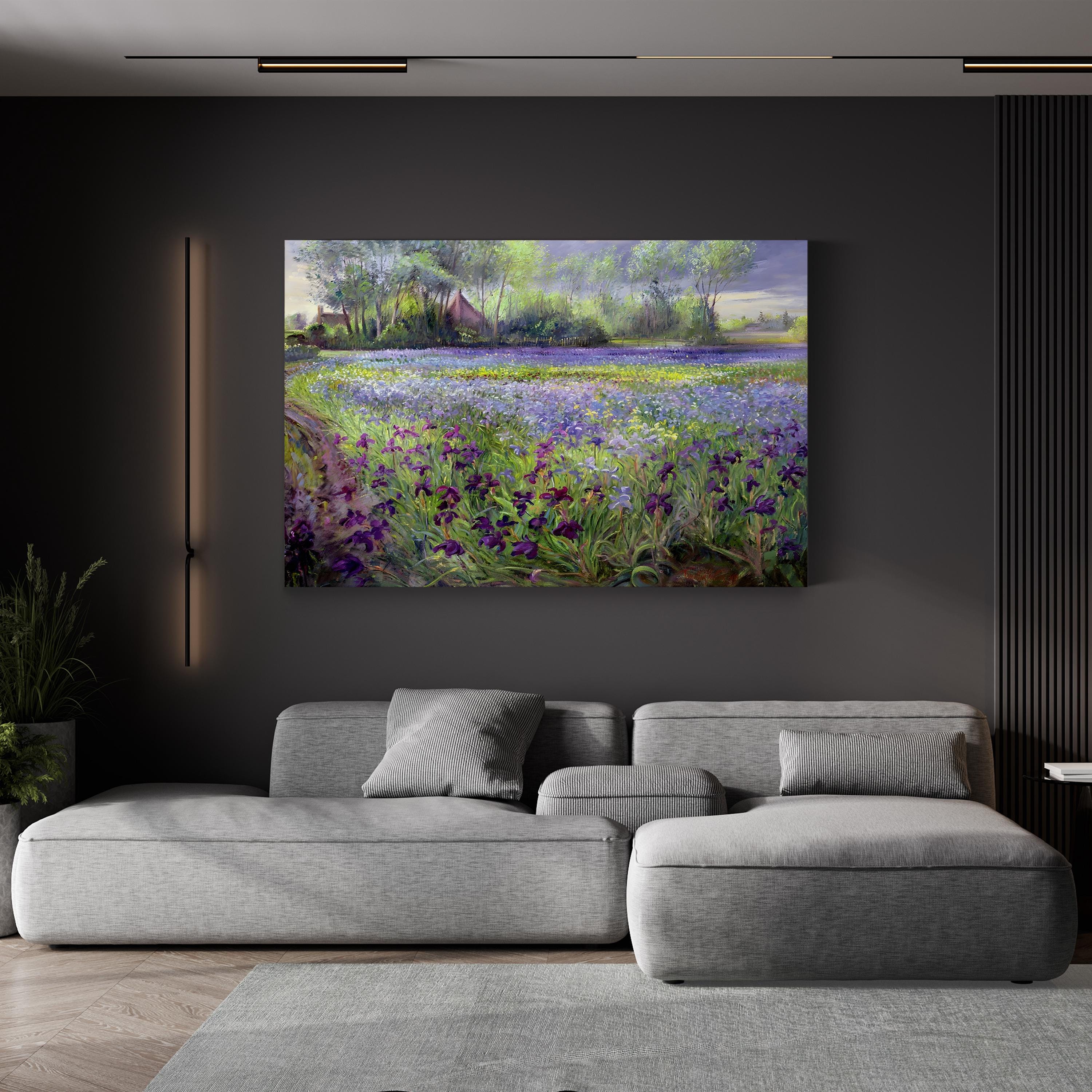 Trackway Past the Iris Field 1991 – Timothy Easton Wall Art | Contemporary Landscape Canvas Print