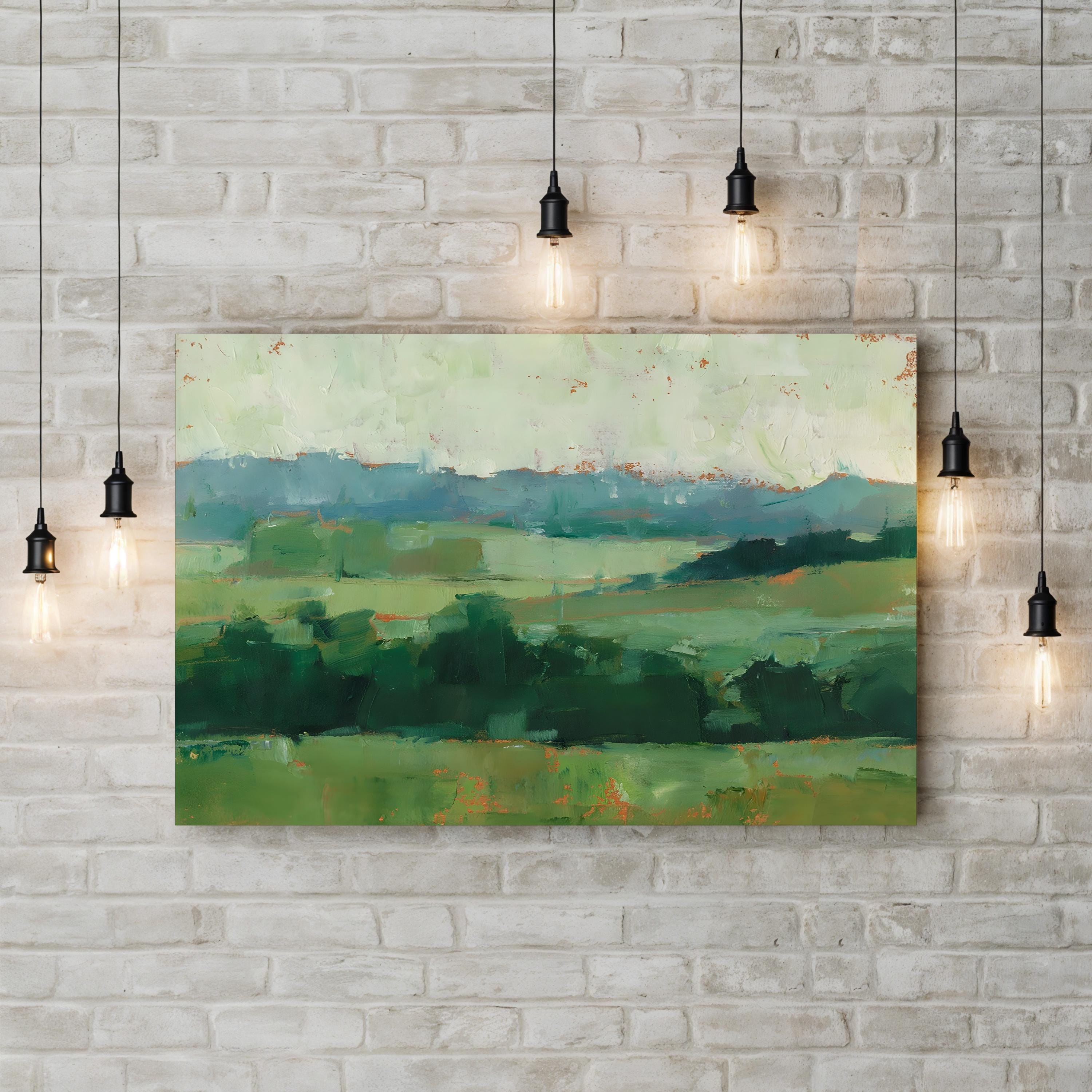 Sunset Tree Line Canvas Wall Art: Nature Vista Home Decor