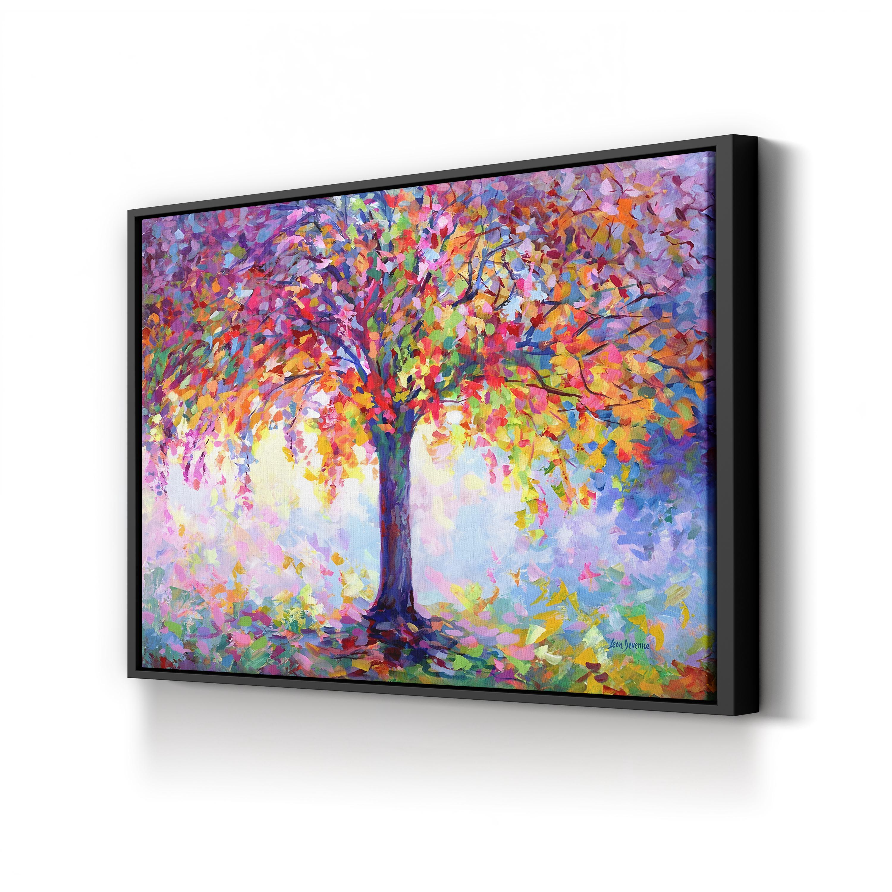 Tree of Happiness Canvas Art – Colorful Contemporary Tree Painting