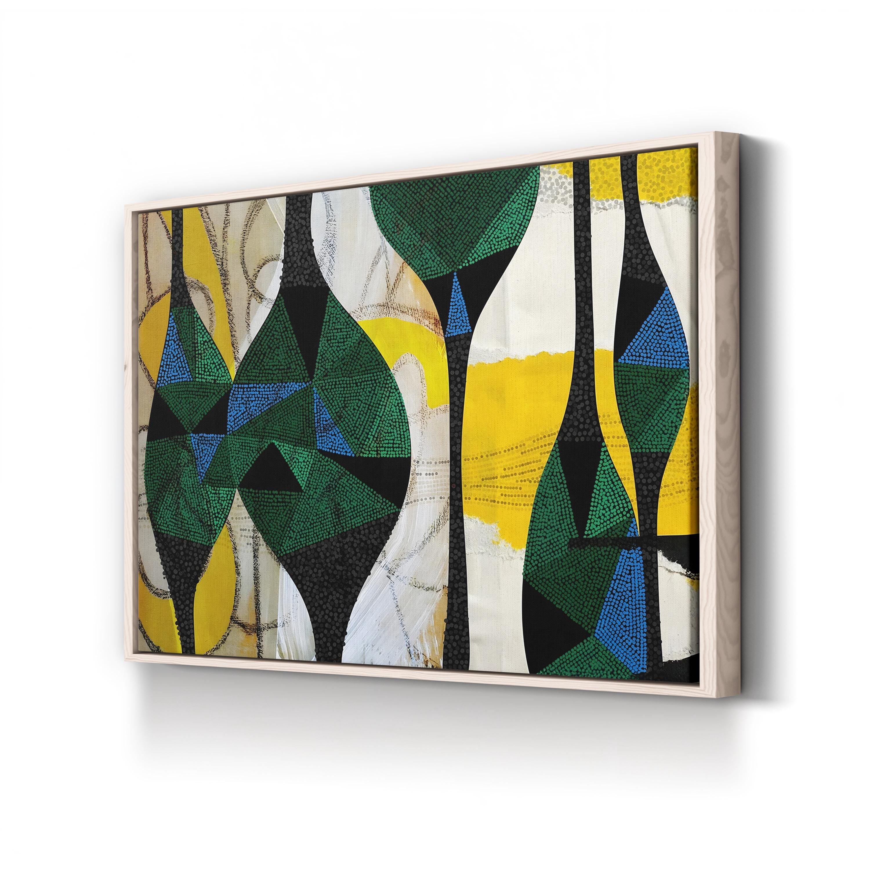 Tribal Abstract Geometric Enigma II Wall Art by Nikki Chu