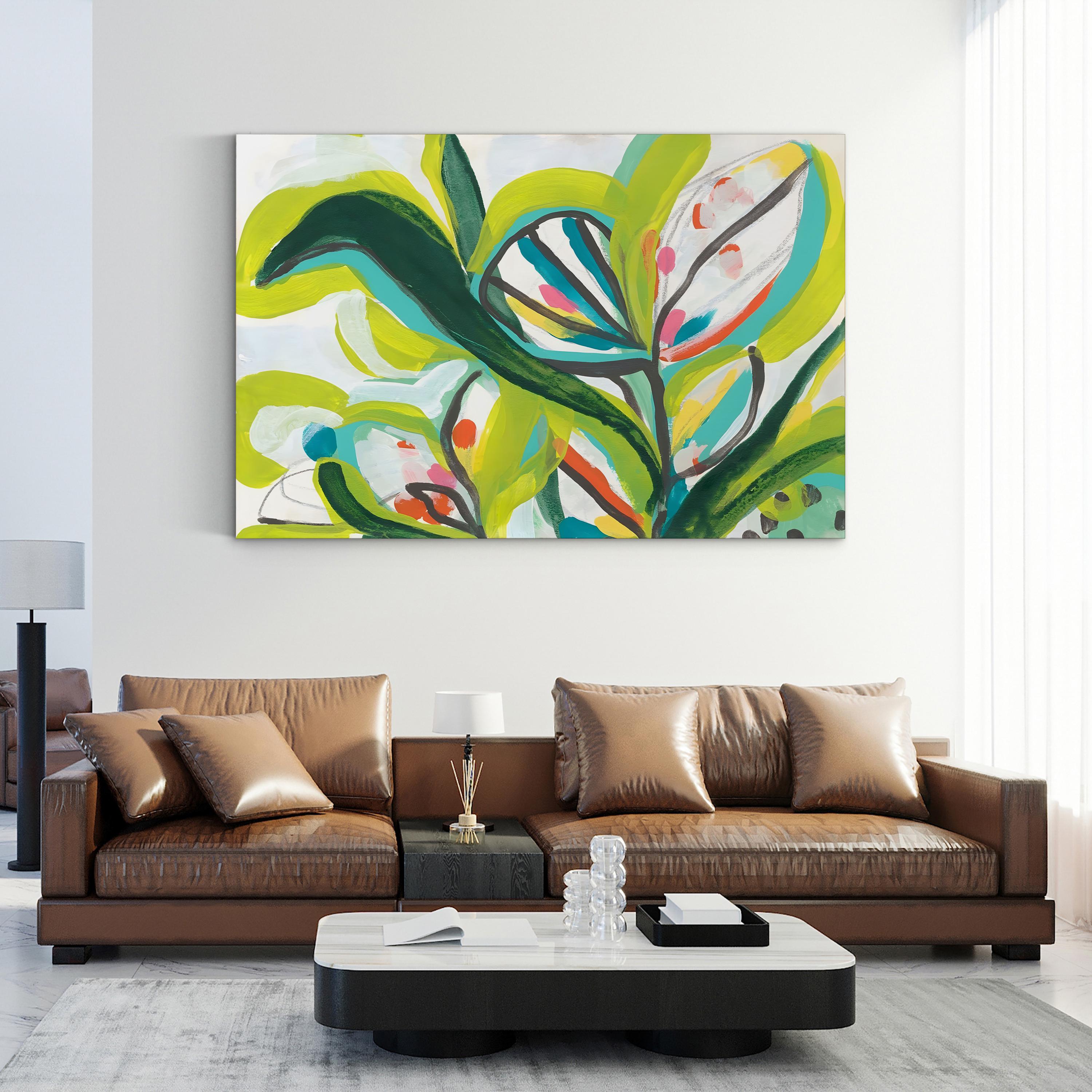 Tropical Tones II Wall Art by June Erica Vess | Contemporary Abstract Tropical Canvas Print