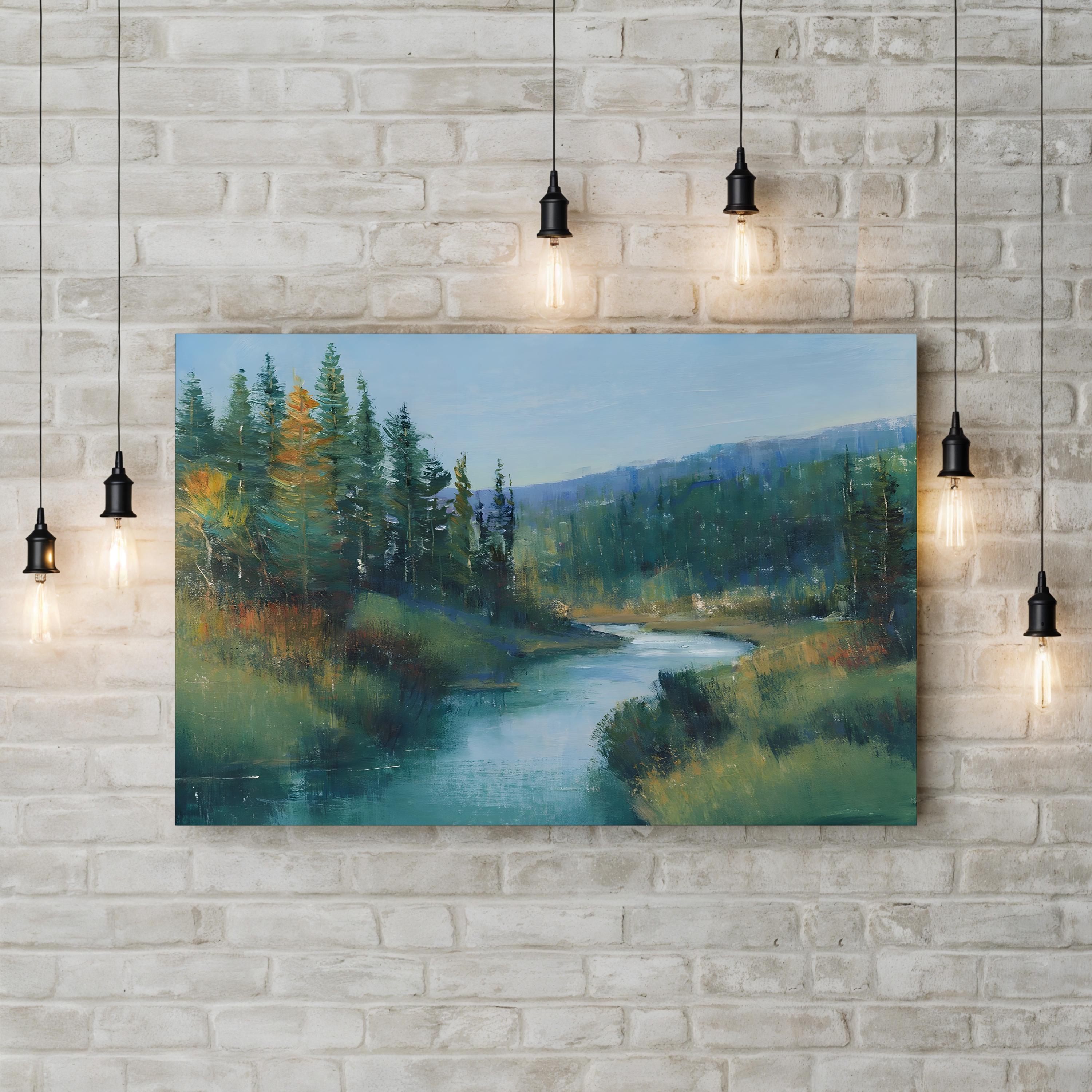 Trout Stream Canvas Art: Serene River Landscape by Tim O’Toole