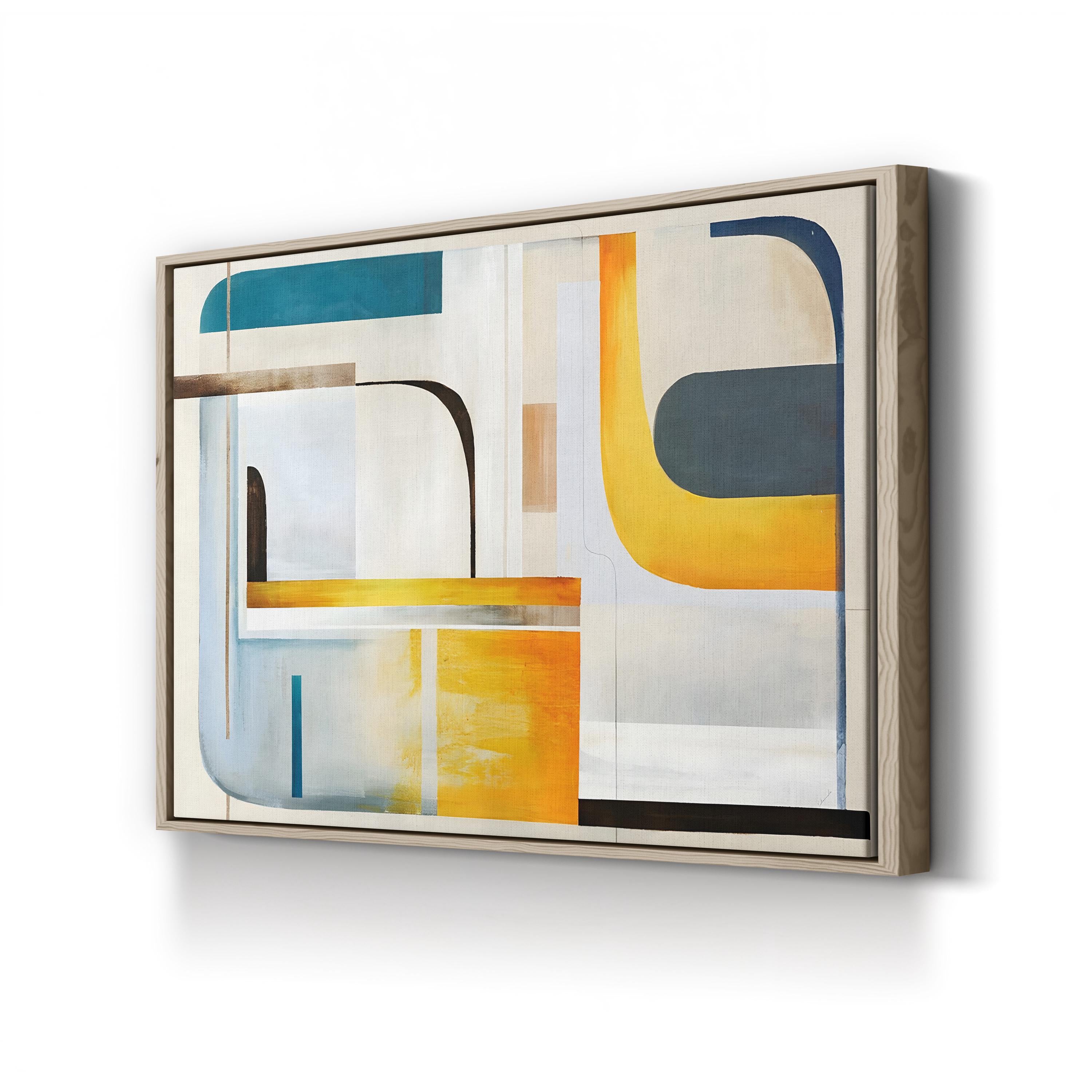Turnabout Mid-Century Modern Abstract Geometric Wall Art by Sydney Edmunds