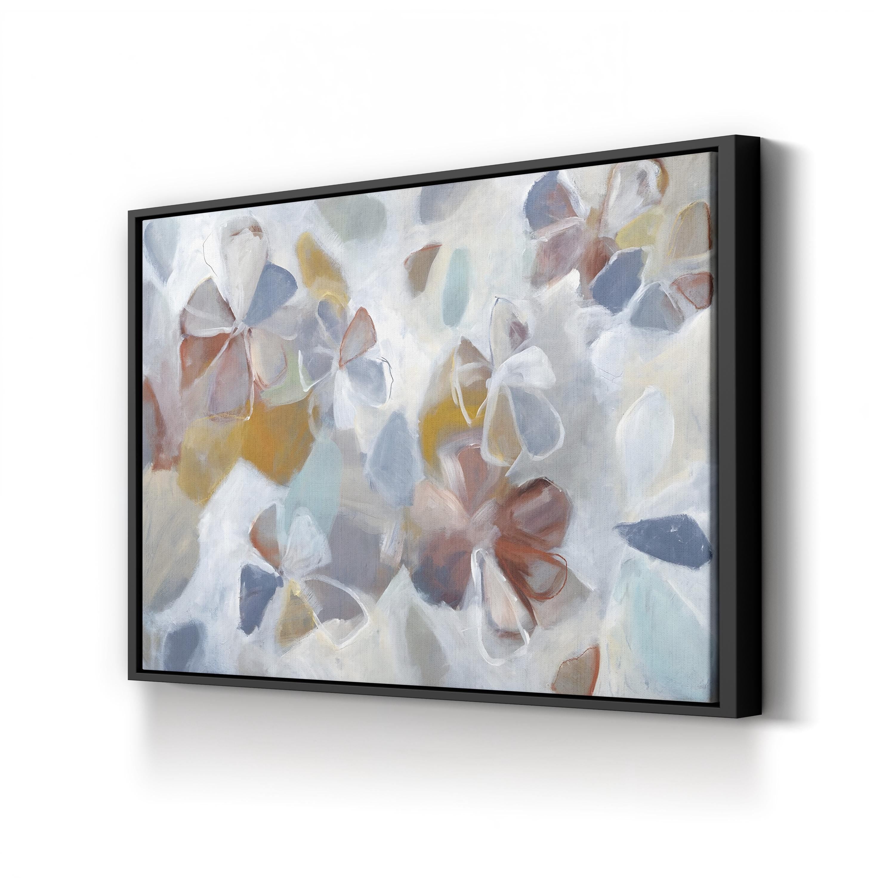 Urban Floral Canvas Art: Modern Abstract Living Room Decor