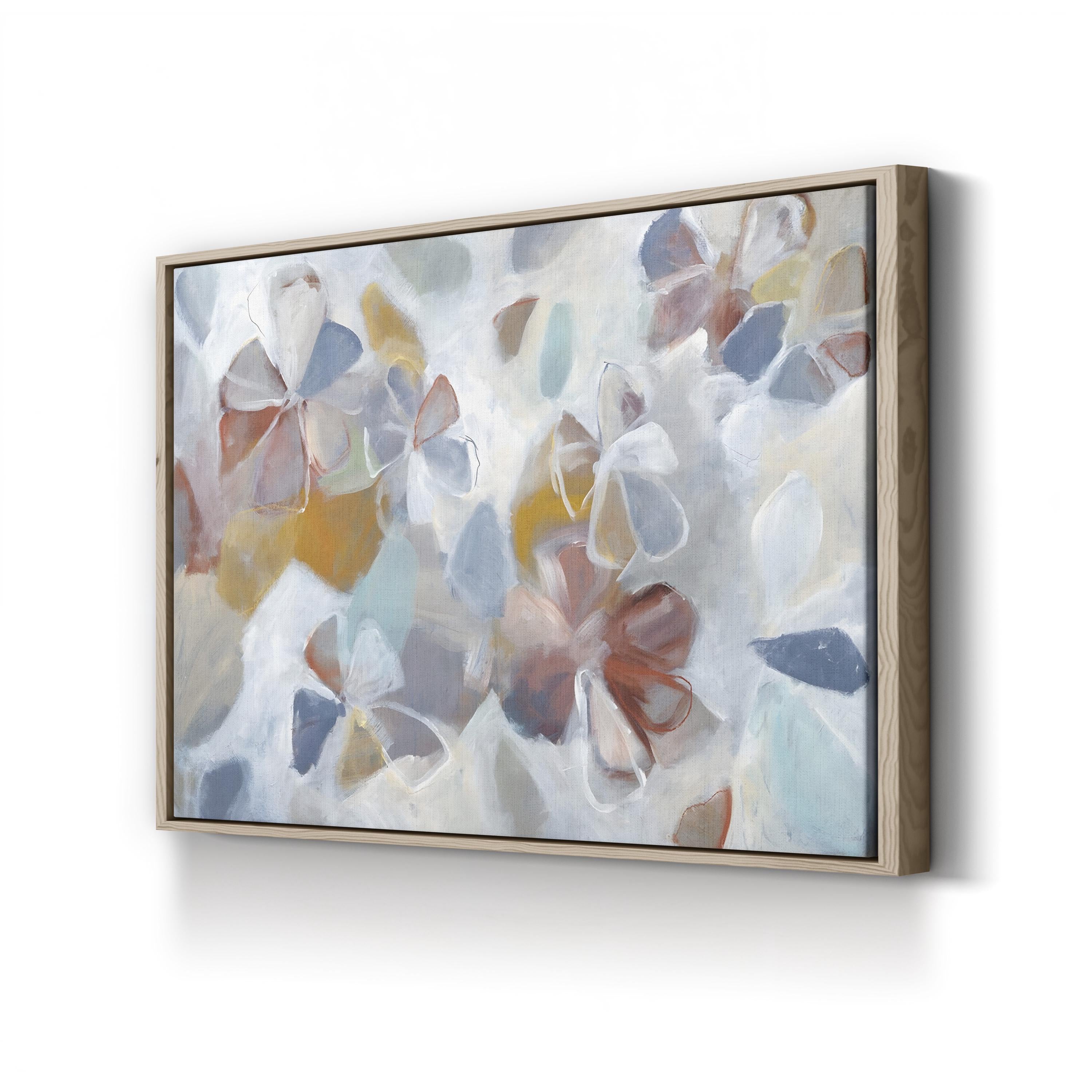 Urban Floral Canvas Art: Modern Abstract Living Room Decor