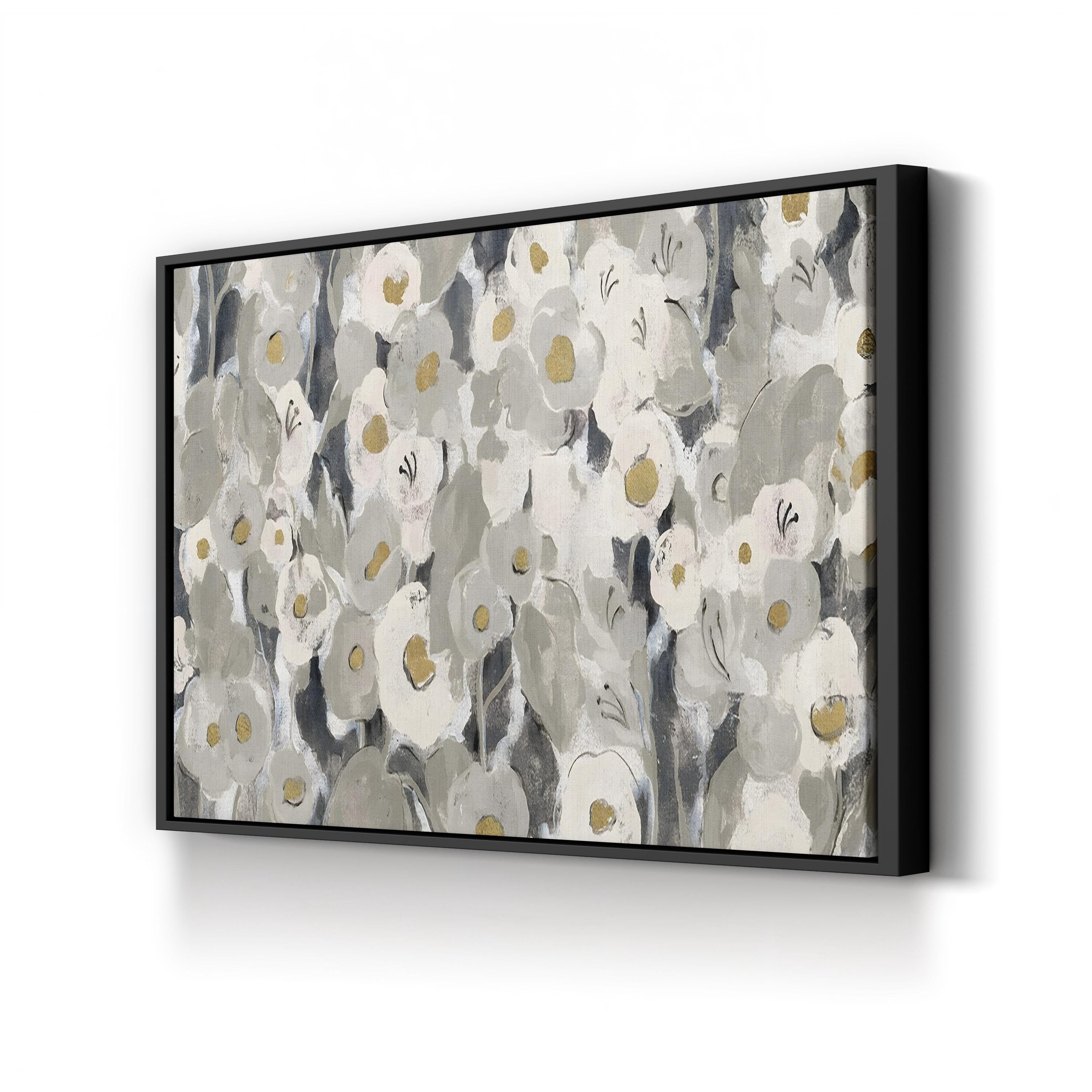 Velvety Florals Neutral Canvas Wall Art by Silvia Vassileva