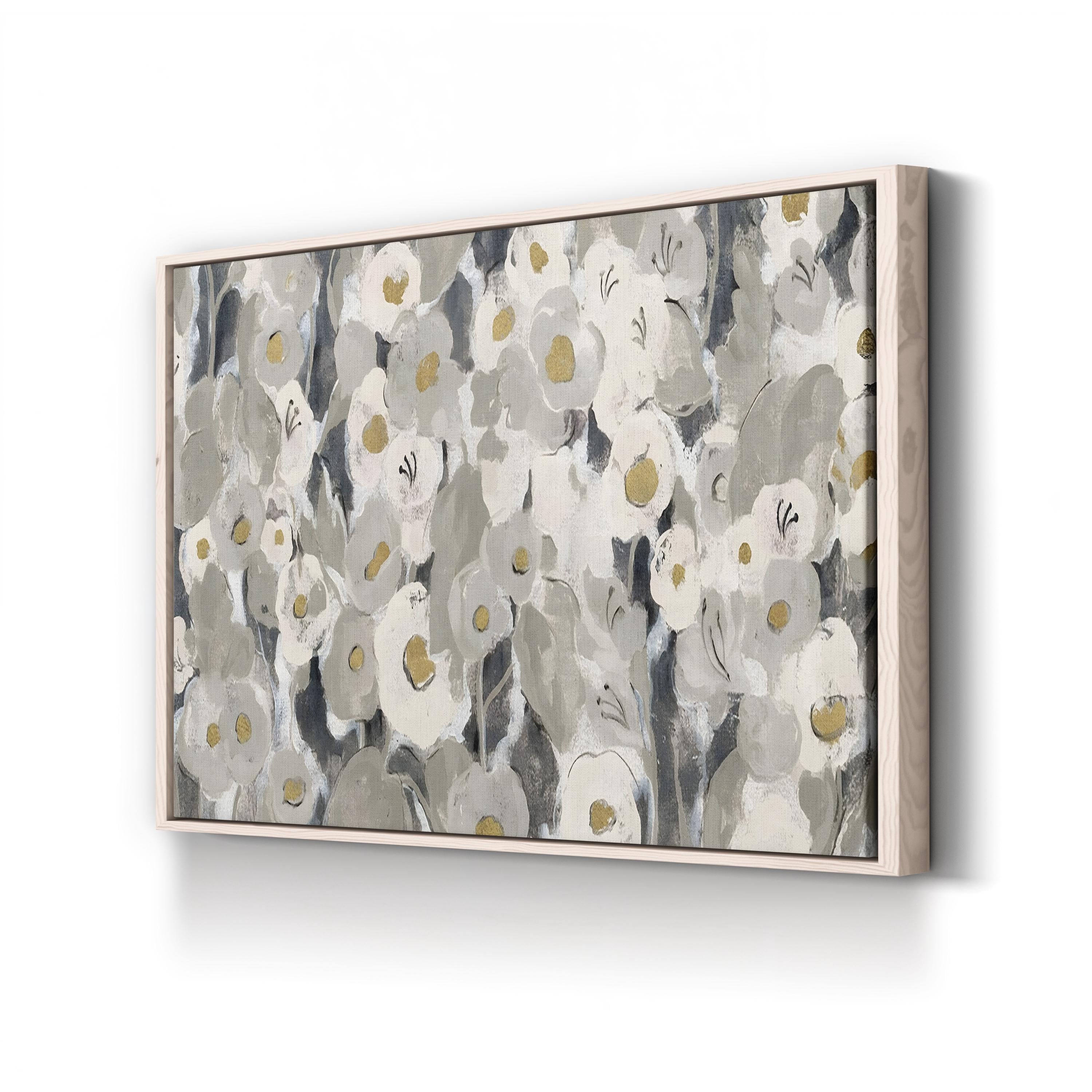 Velvety Florals Neutral Canvas Wall Art by Silvia Vassileva