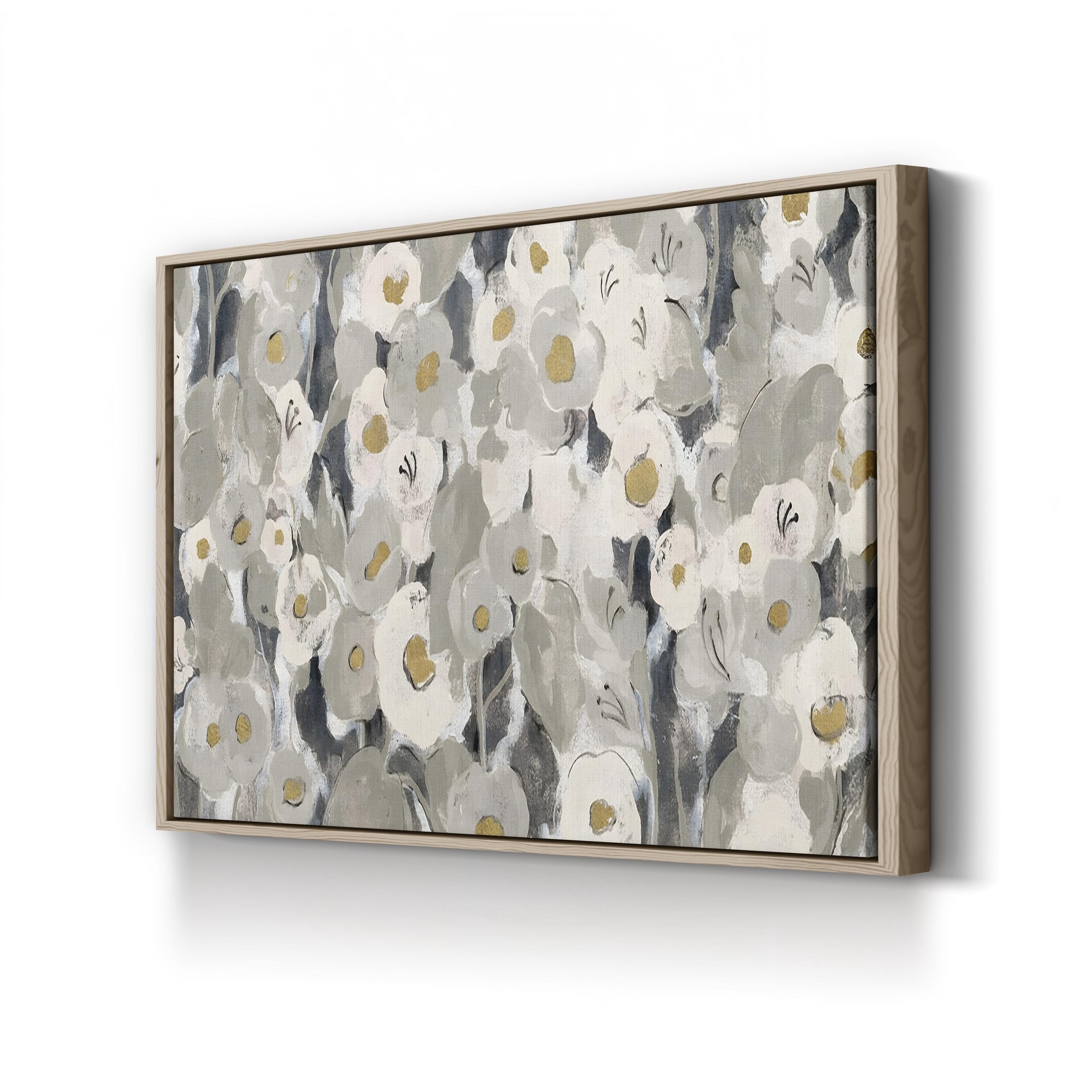Velvety Florals Neutral Canvas Wall Art by Silvia Vassileva