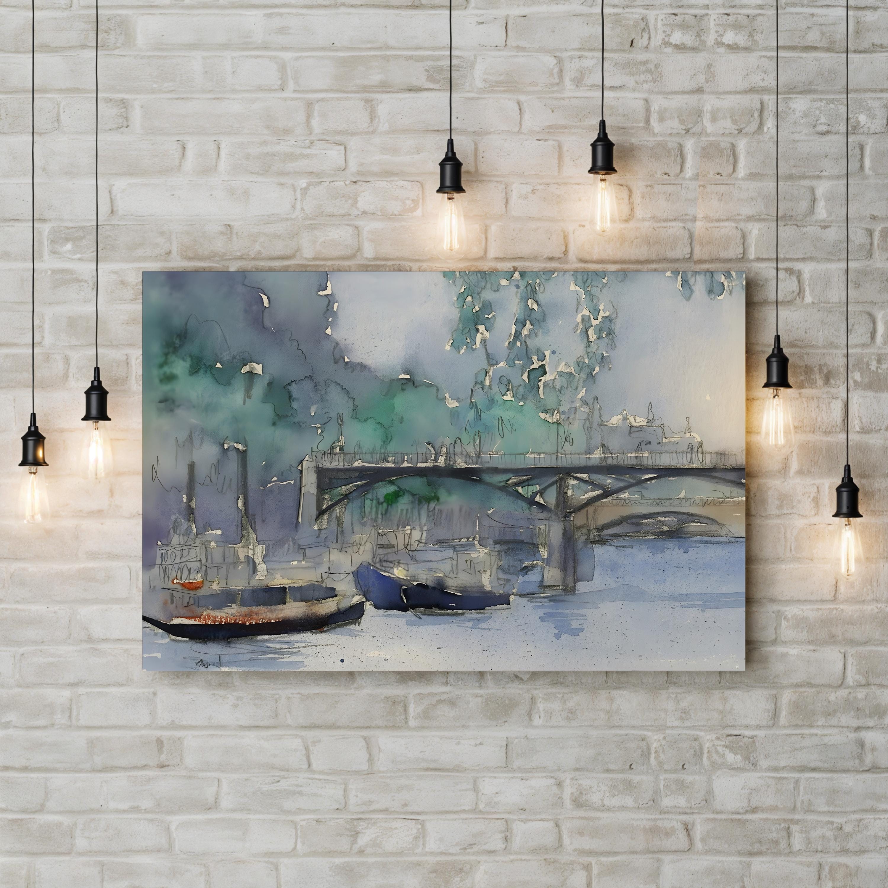 Venice Canal Watercolors V – Samuel Dixon Wall Art | Venetian Cityscape Canvas Print