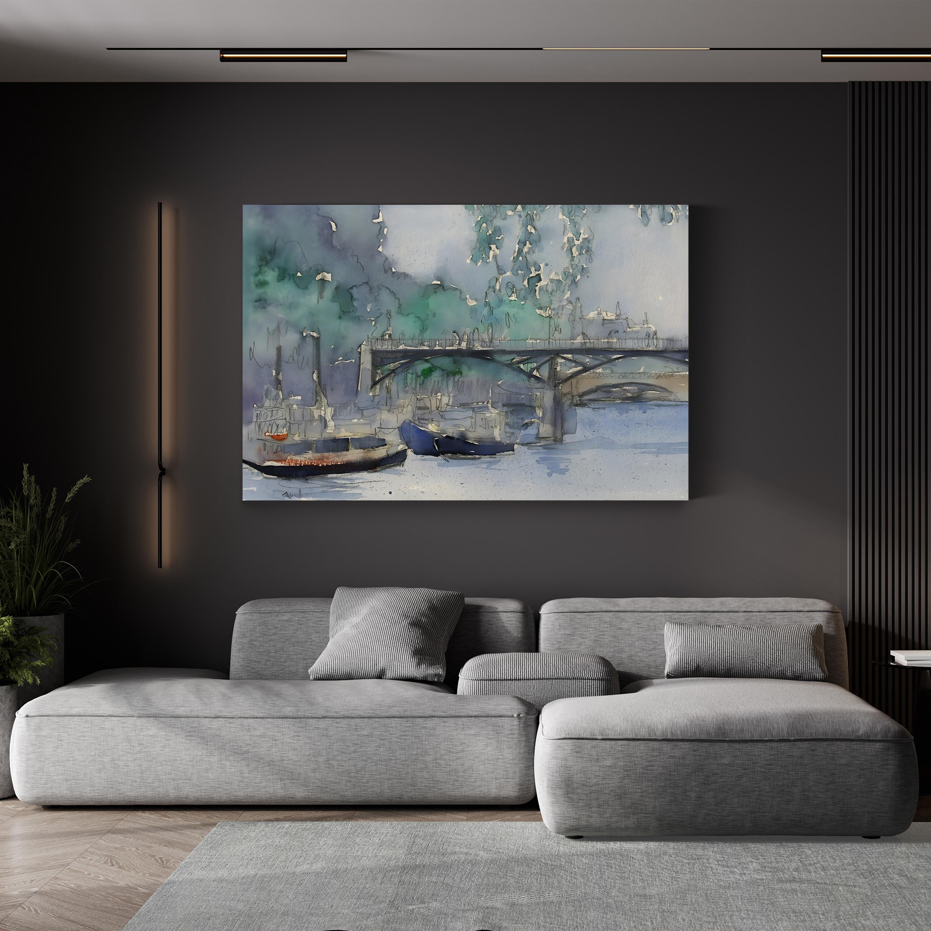 Venice Canal Watercolors V – Samuel Dixon Wall Art | Venetian Cityscape Canvas Print