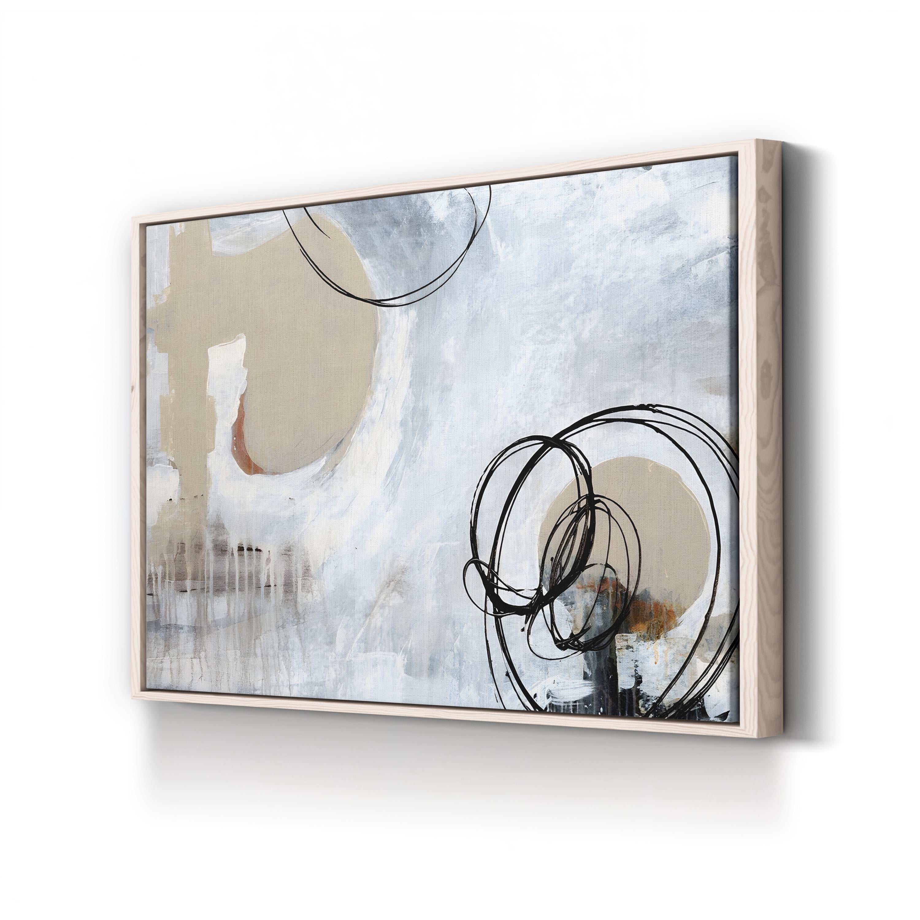 Verse I Wall Art by Joshua Schicker | Abstract Black Circles Minimalist Canvas