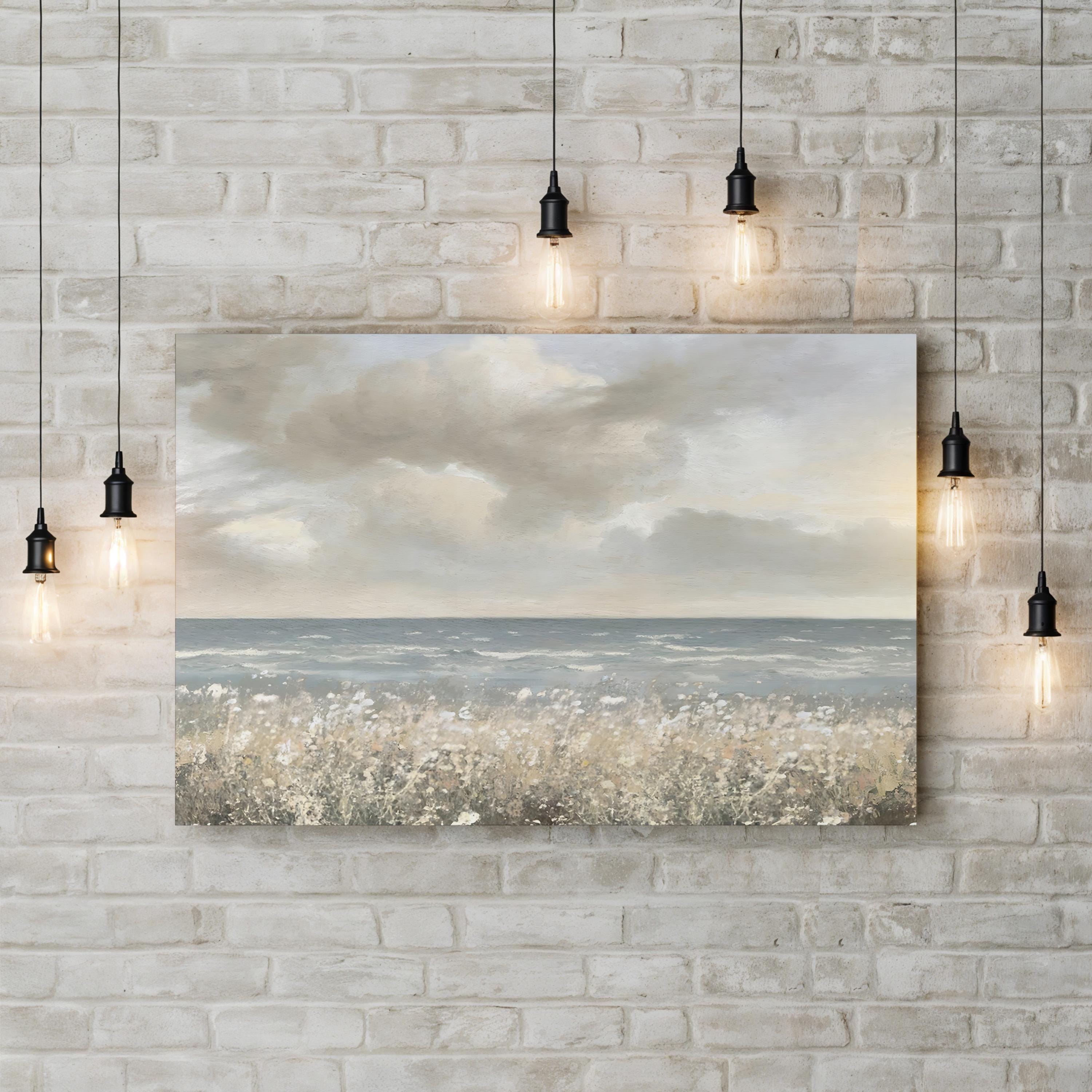 Vintage Coastal Wildflowers | Coastal Landscape Wall Art by Jesse Carter