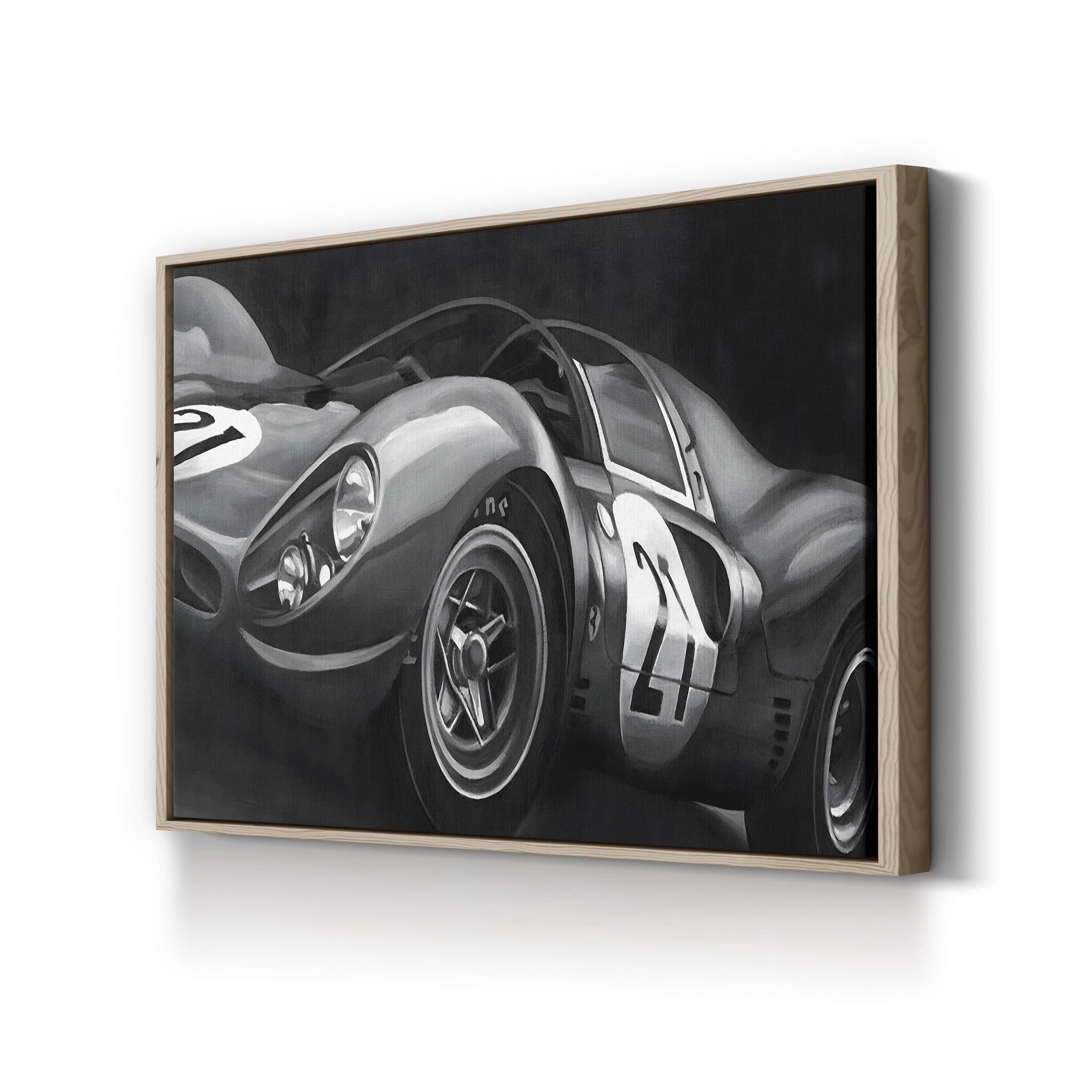 Classic Race Car in Motion – Vintage Photography Wall Art | Automotive Canvas Print
