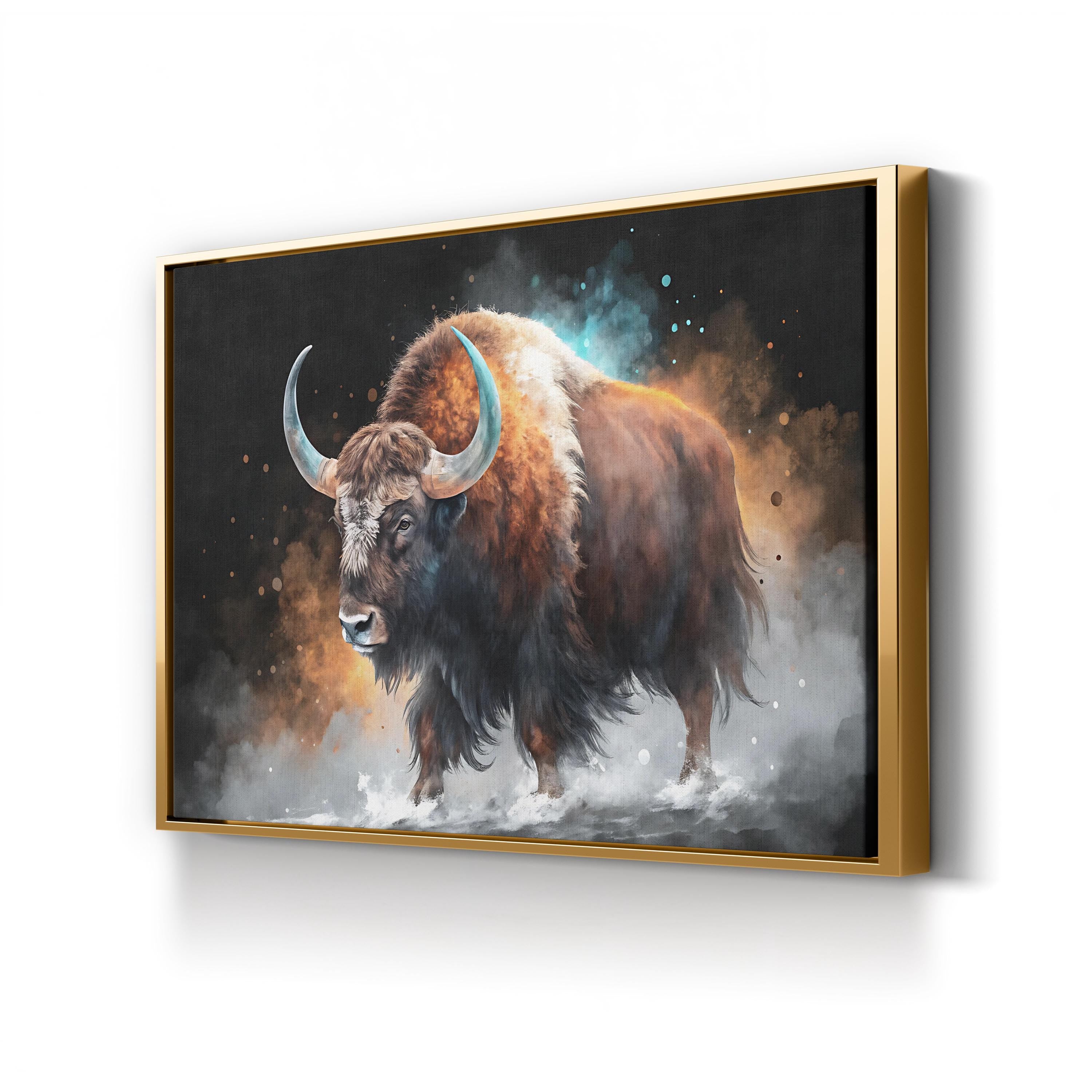 Yak Watercolor Canvas – Nature Inspired Wildlife Wall Art