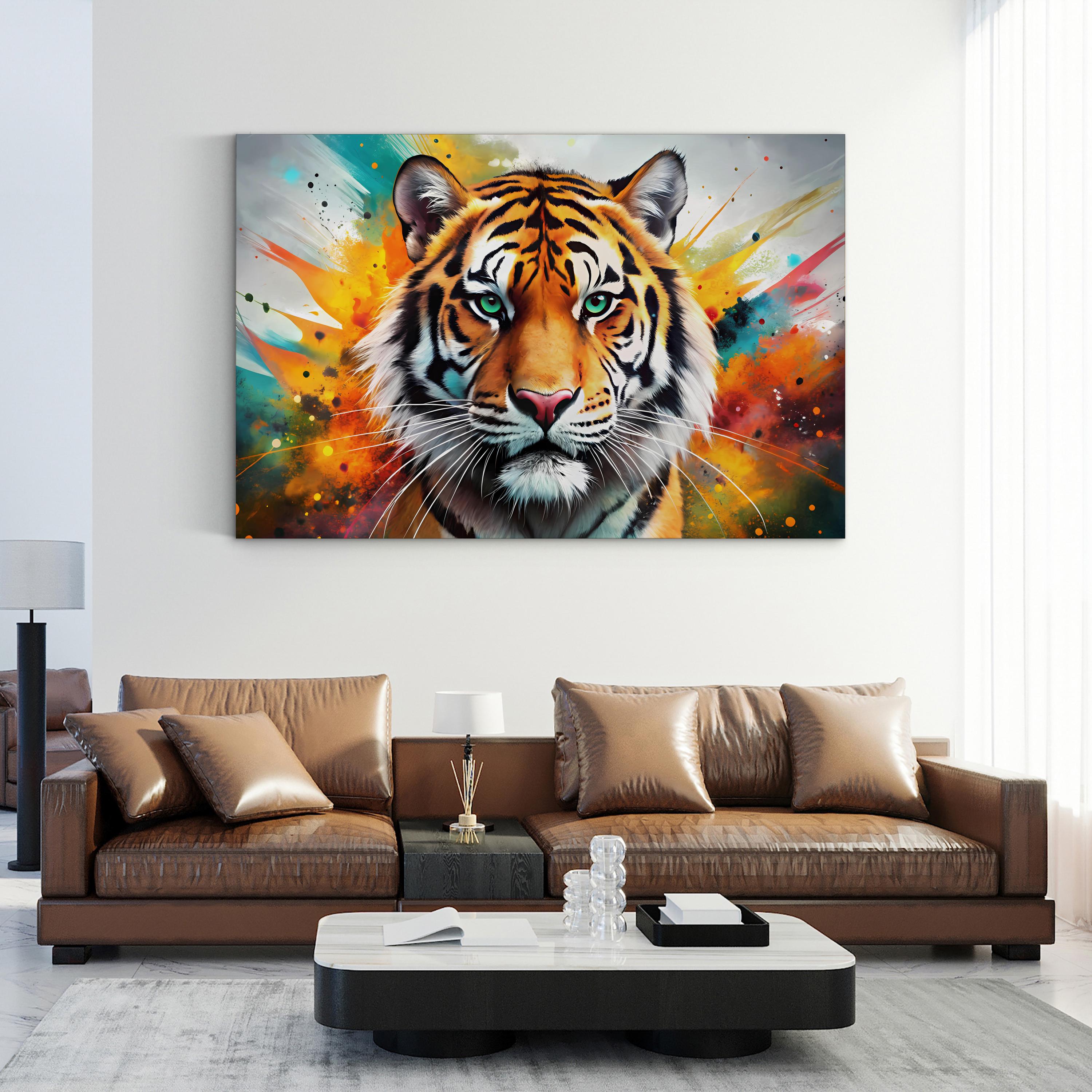 Year of the Tiger – Period Illustration Wall Art | Asian Zodiac Watercolor Canvas Print