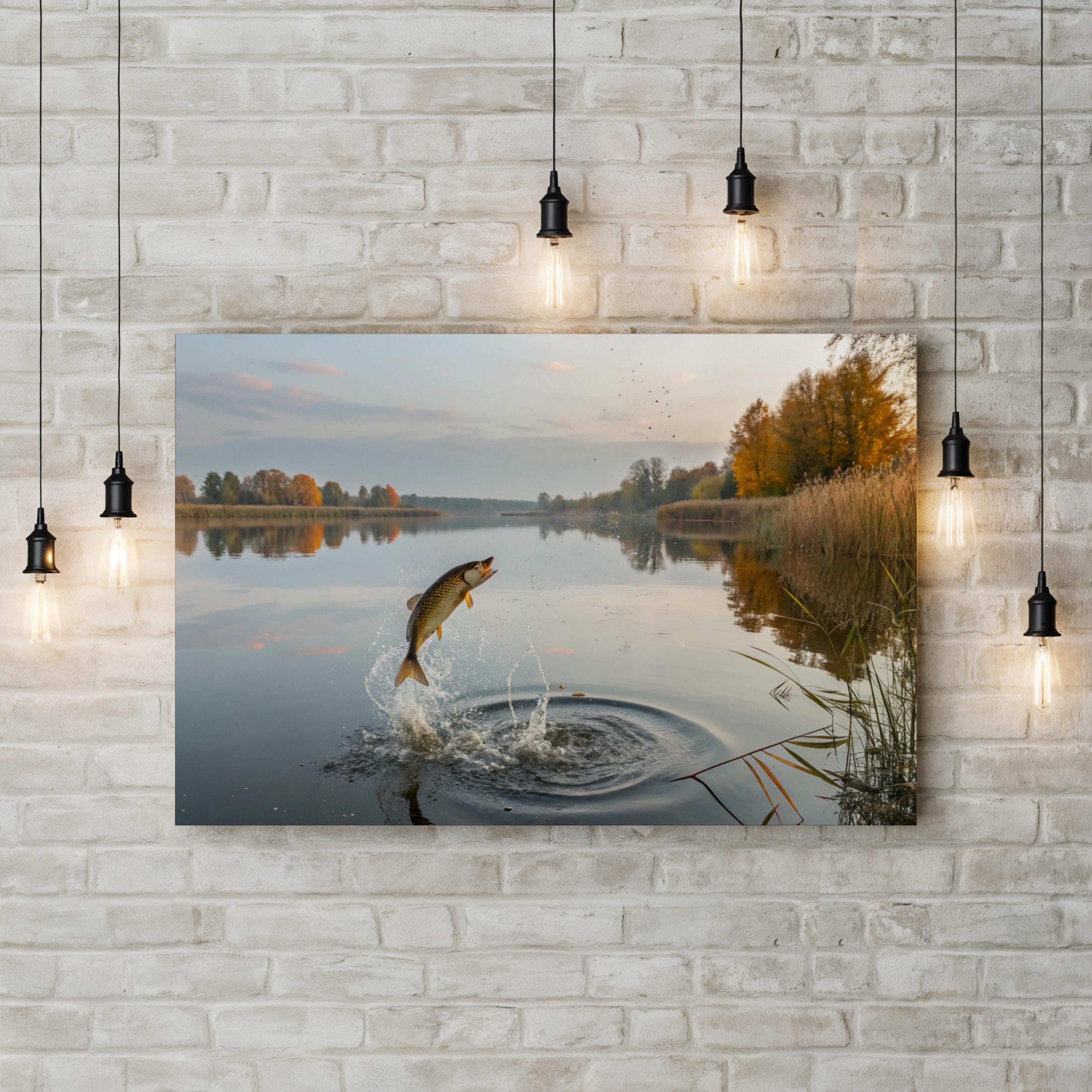 Jumping Fish Canvas Print – Coastal Wildlife Photography