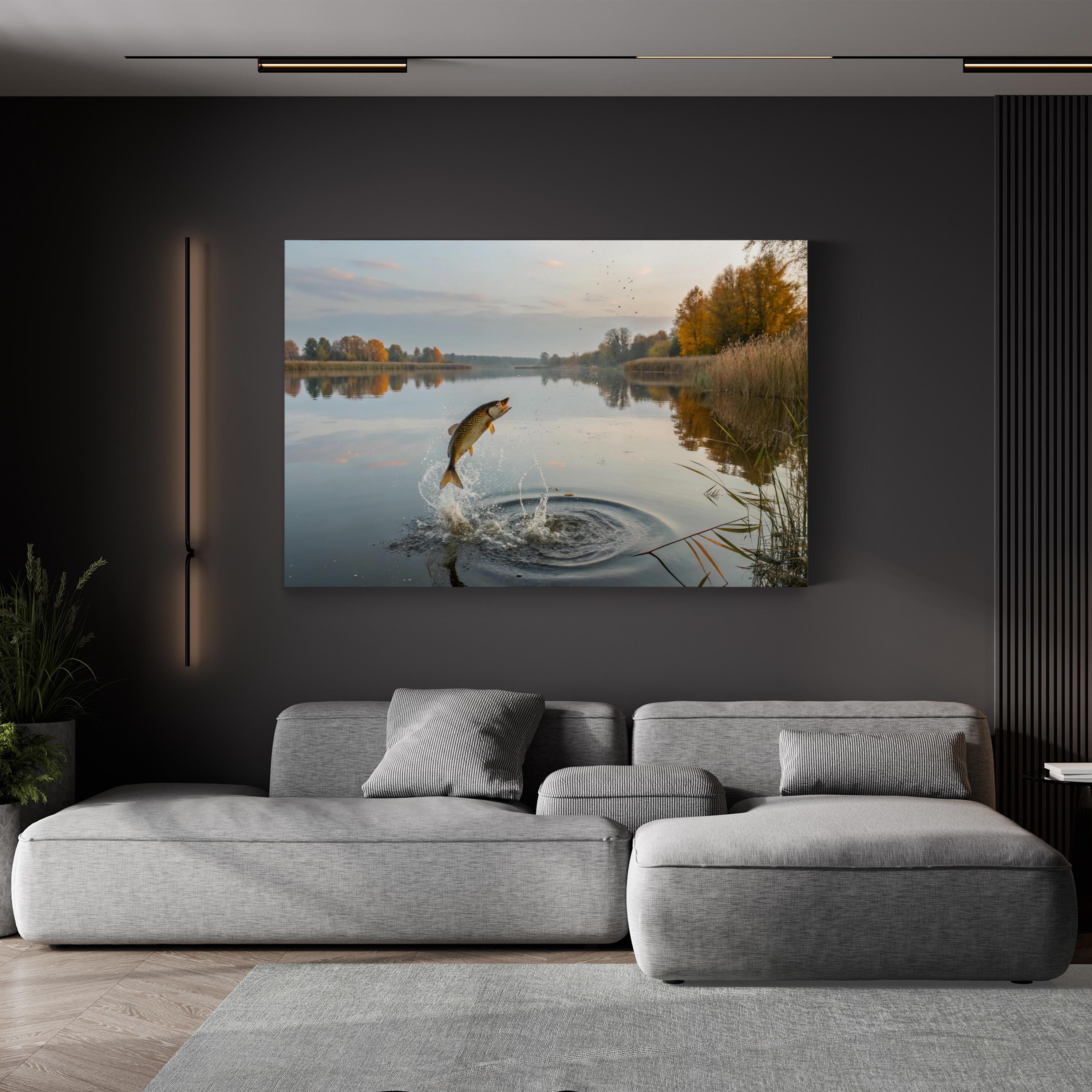 Jumping Fish Canvas Print – Coastal Wildlife Photography