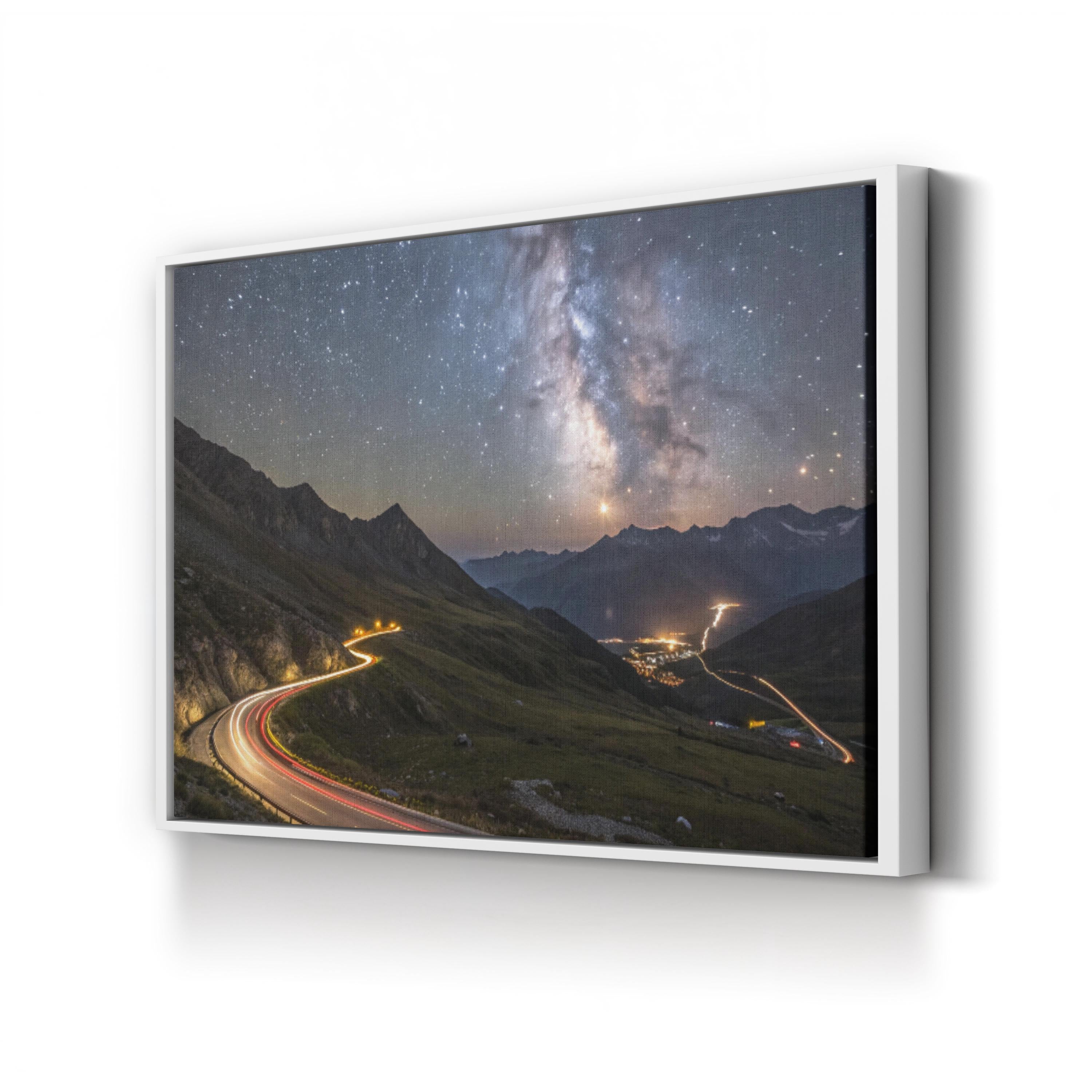 Agnel Pass Mountain Road – Vintage Photography Wall Art | Alpine Landscape Canvas Print