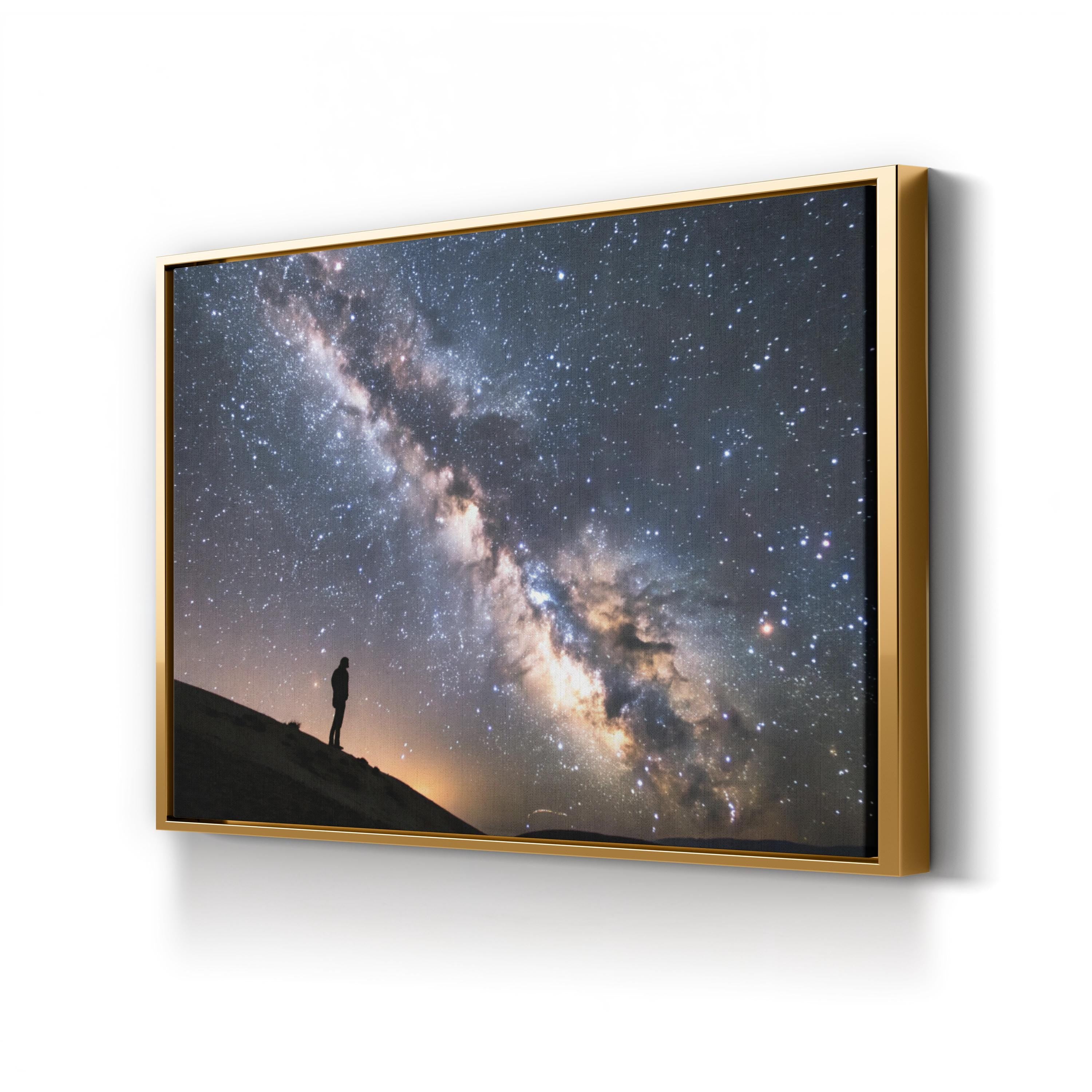 Alone in the Universe – Period Illustration Wall Art | Cosmic Galaxy Canvas Print