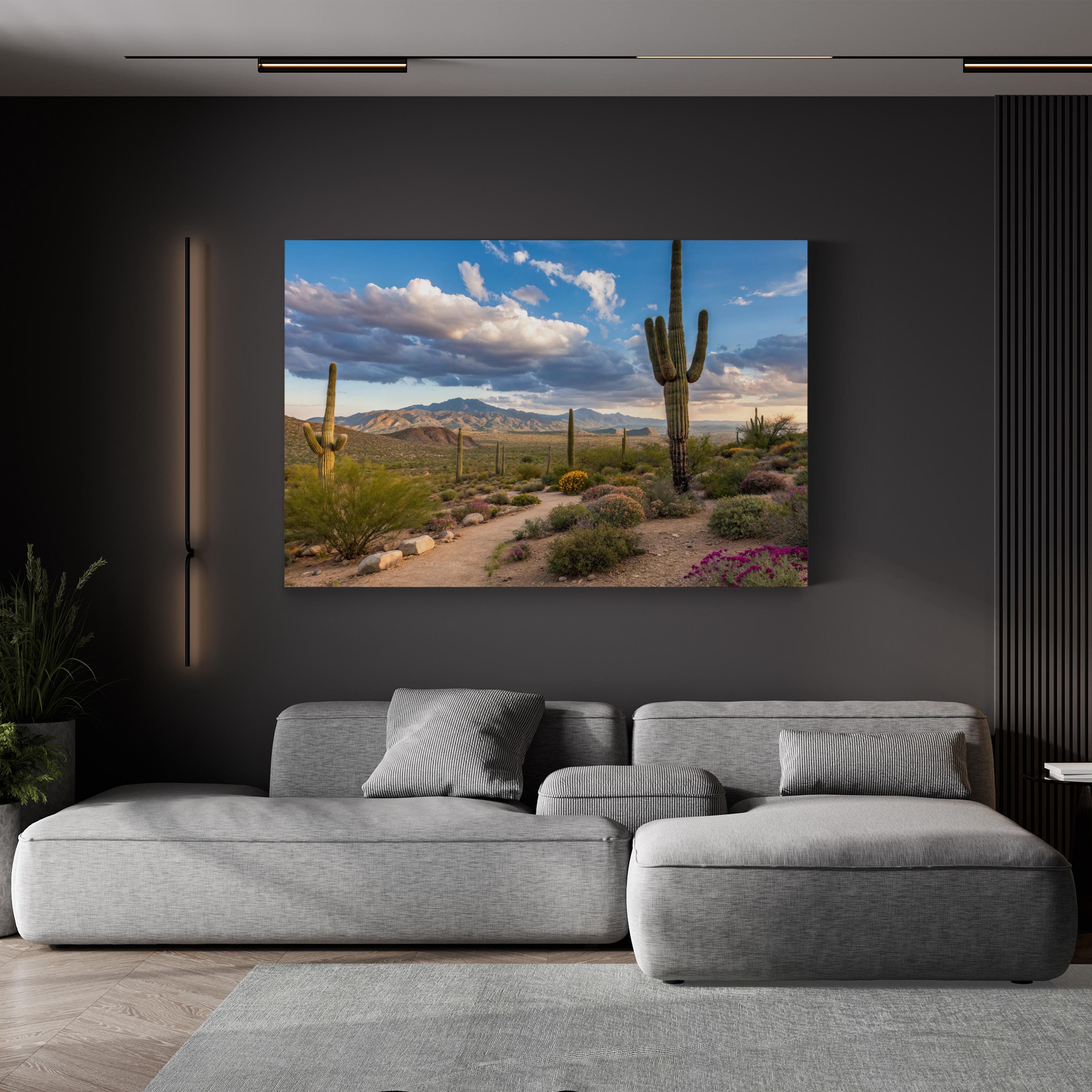 Saguaro Cactus Arizona Desert – Vintage Photography Wall Art | Spring Landscape Canvas Print