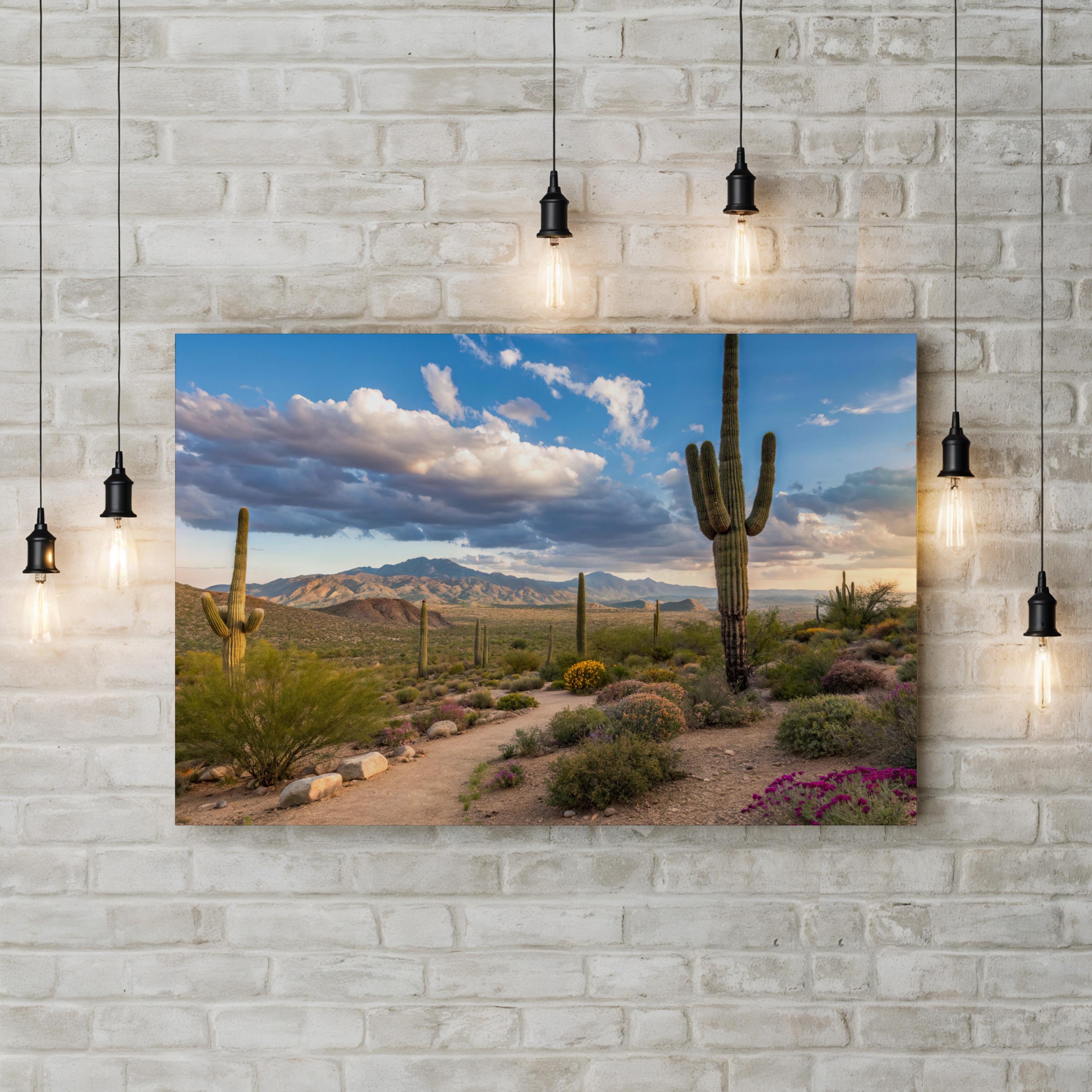 Saguaro Cactus Arizona Desert – Vintage Photography Wall Art | Spring Landscape Canvas Print