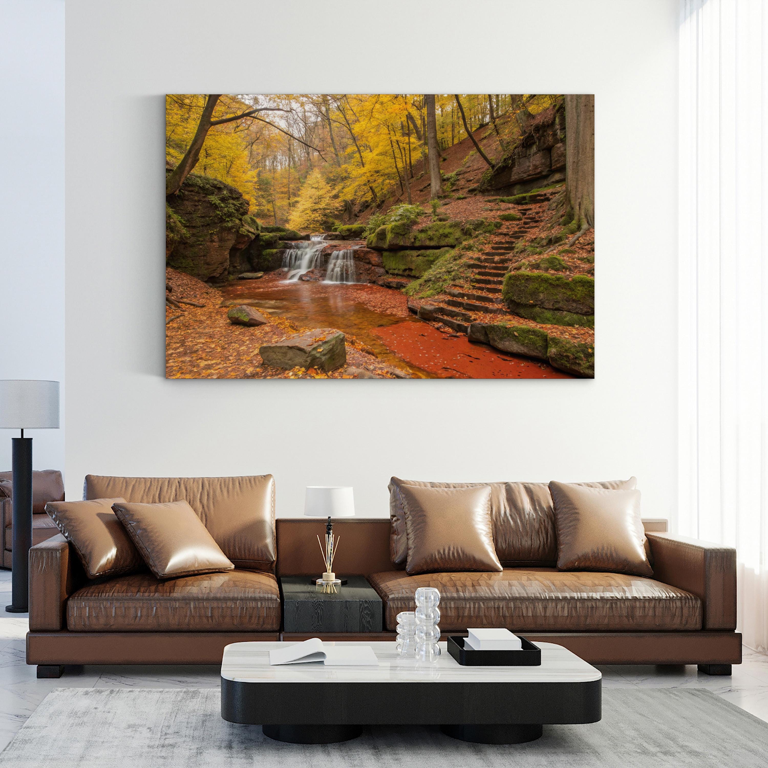 Ash Cave Waterfall Hocking Hills – Vintage Photography Wall Art | Ohio Landscape Canvas Print