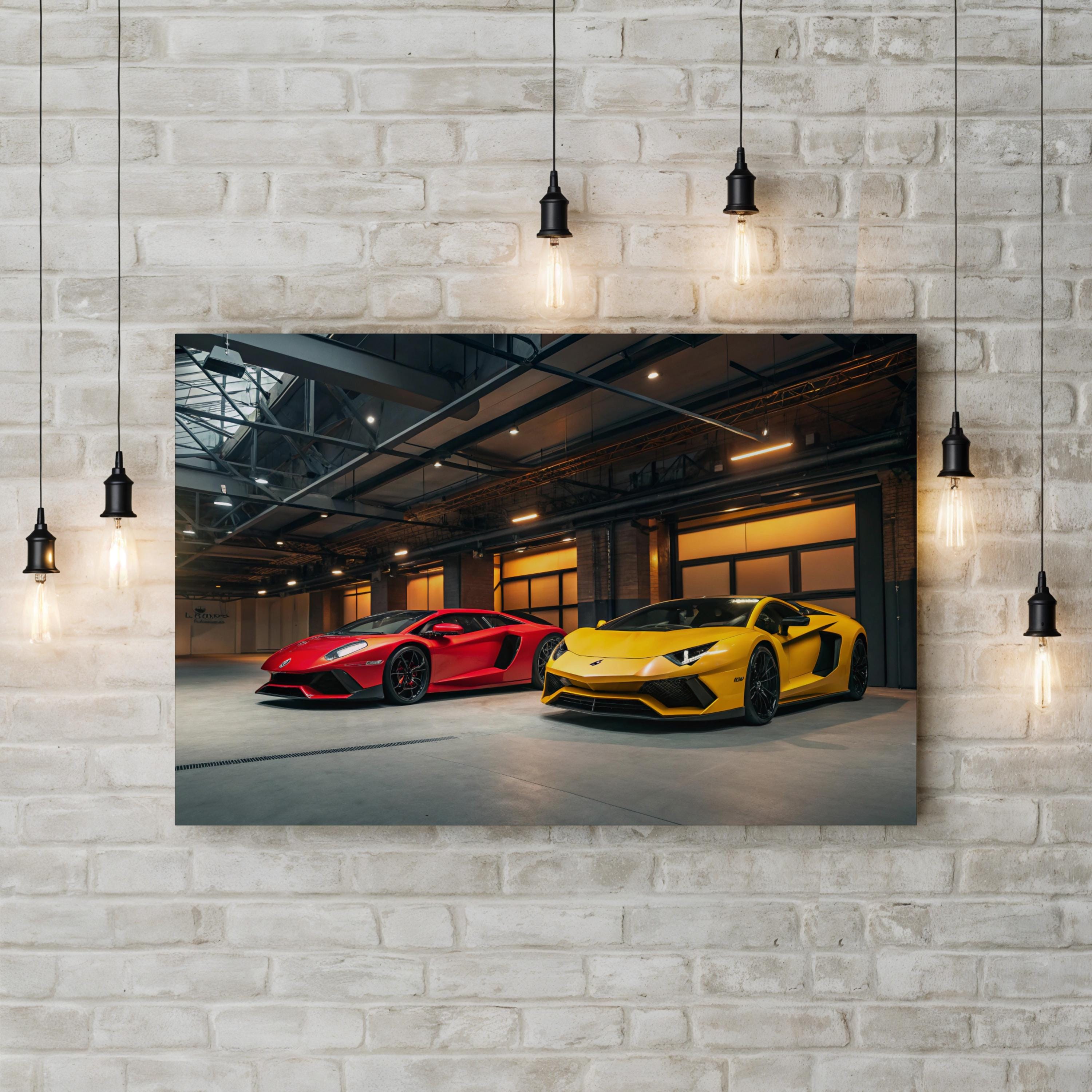 Luxury Sports Car Lineup – Vintage Photography Wall Art | Automotive Canvas Print