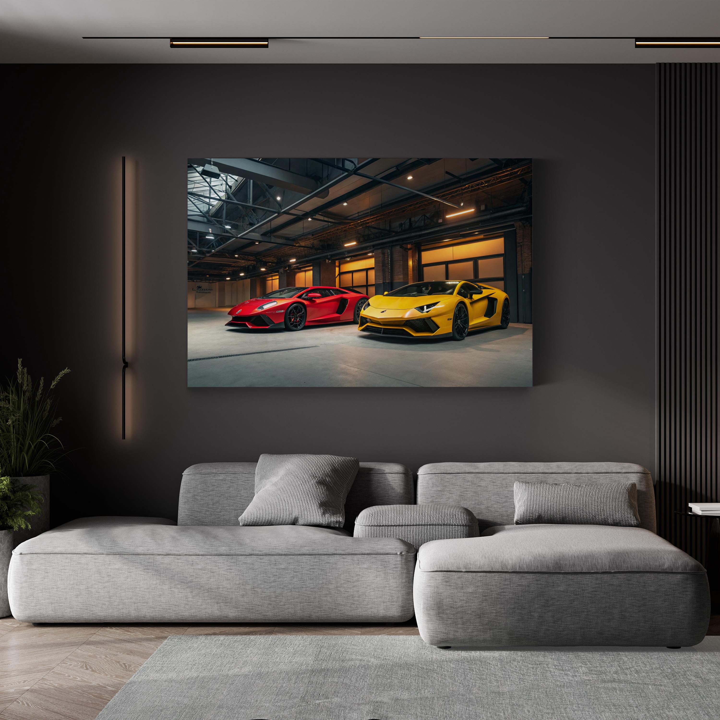 Luxury Sports Car Lineup – Vintage Photography Wall Art | Automotive Canvas Print