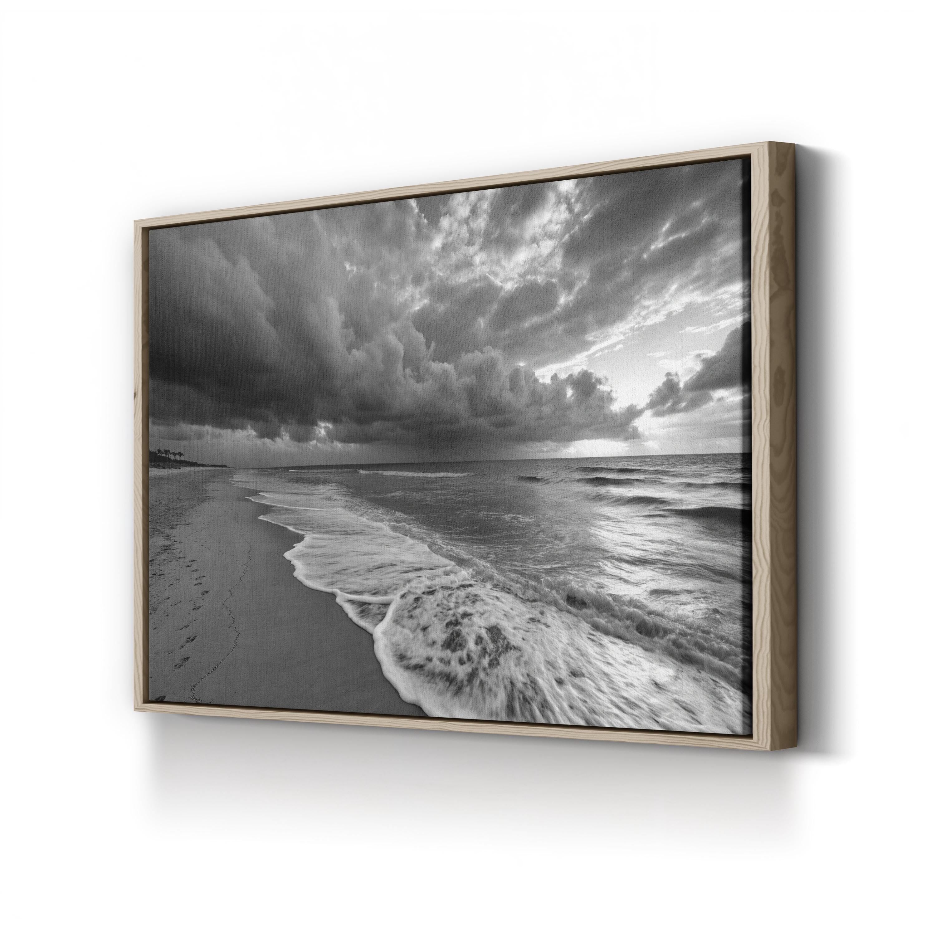 Bali Beach Ocean Wave – Vintage Photography Wall Art | Black & White Coastal Canvas Print