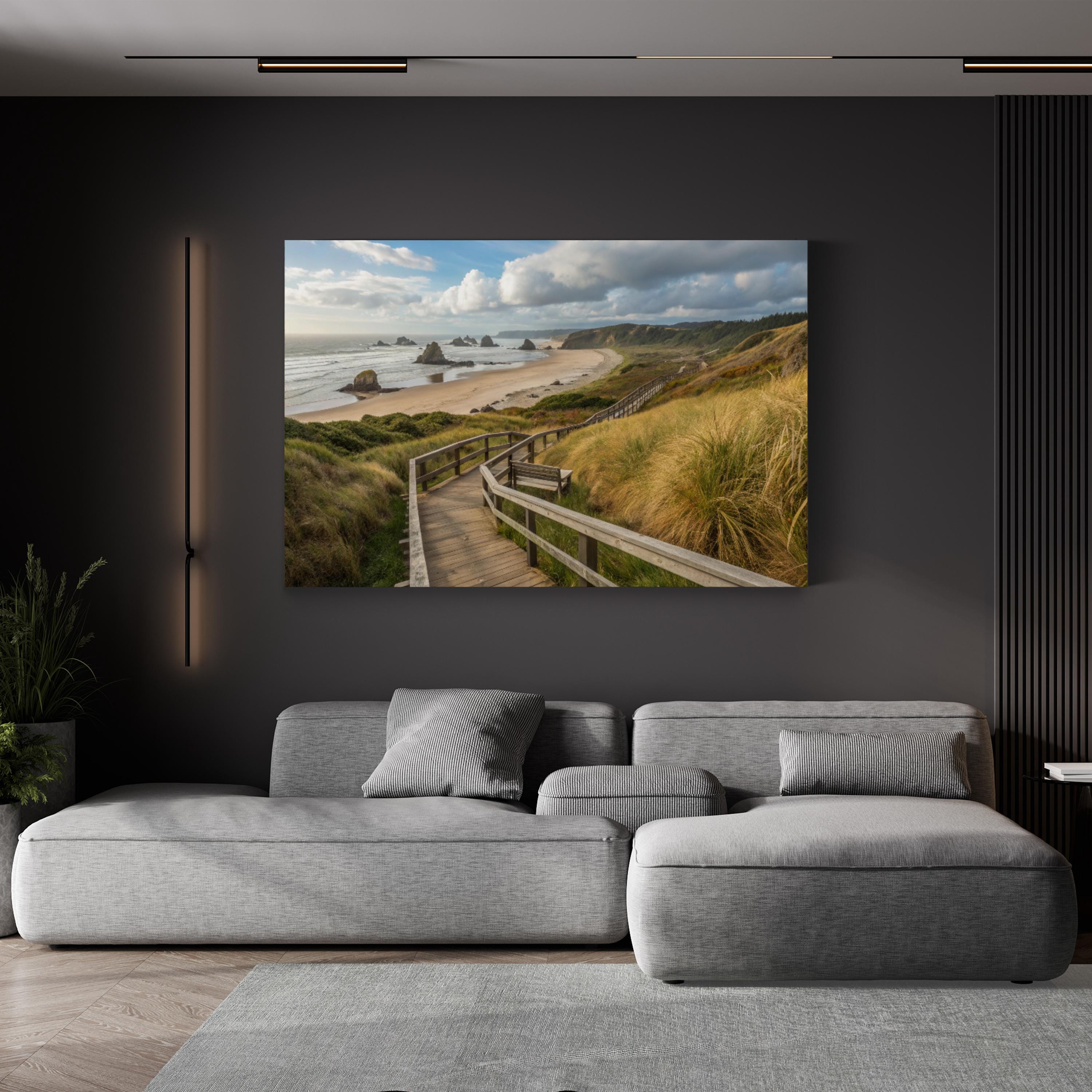 Bandon Beach Canvas Print — Coastal Landscape Photography Wall Art