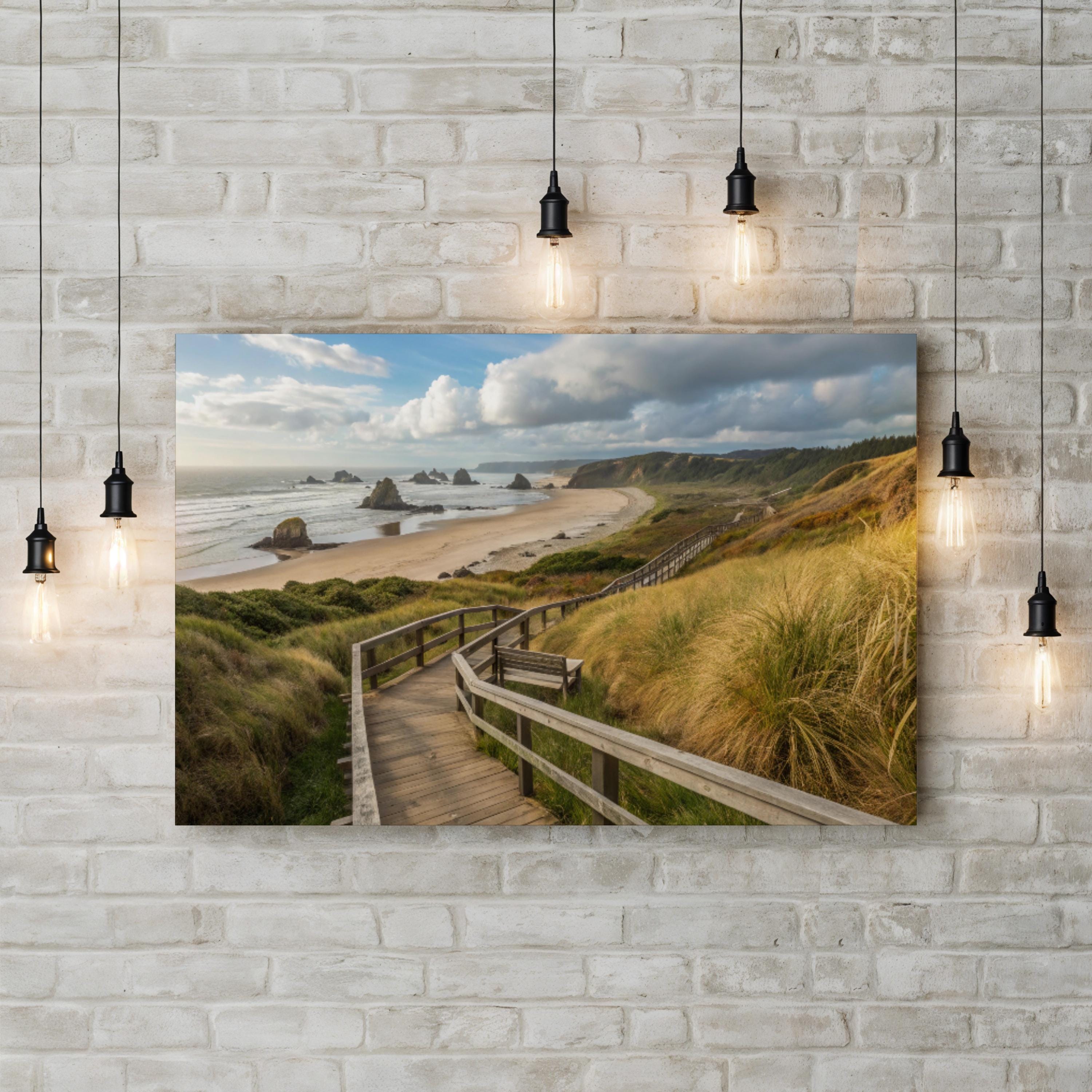 Bandon Beach Canvas Print — Coastal Landscape Photography Wall Art