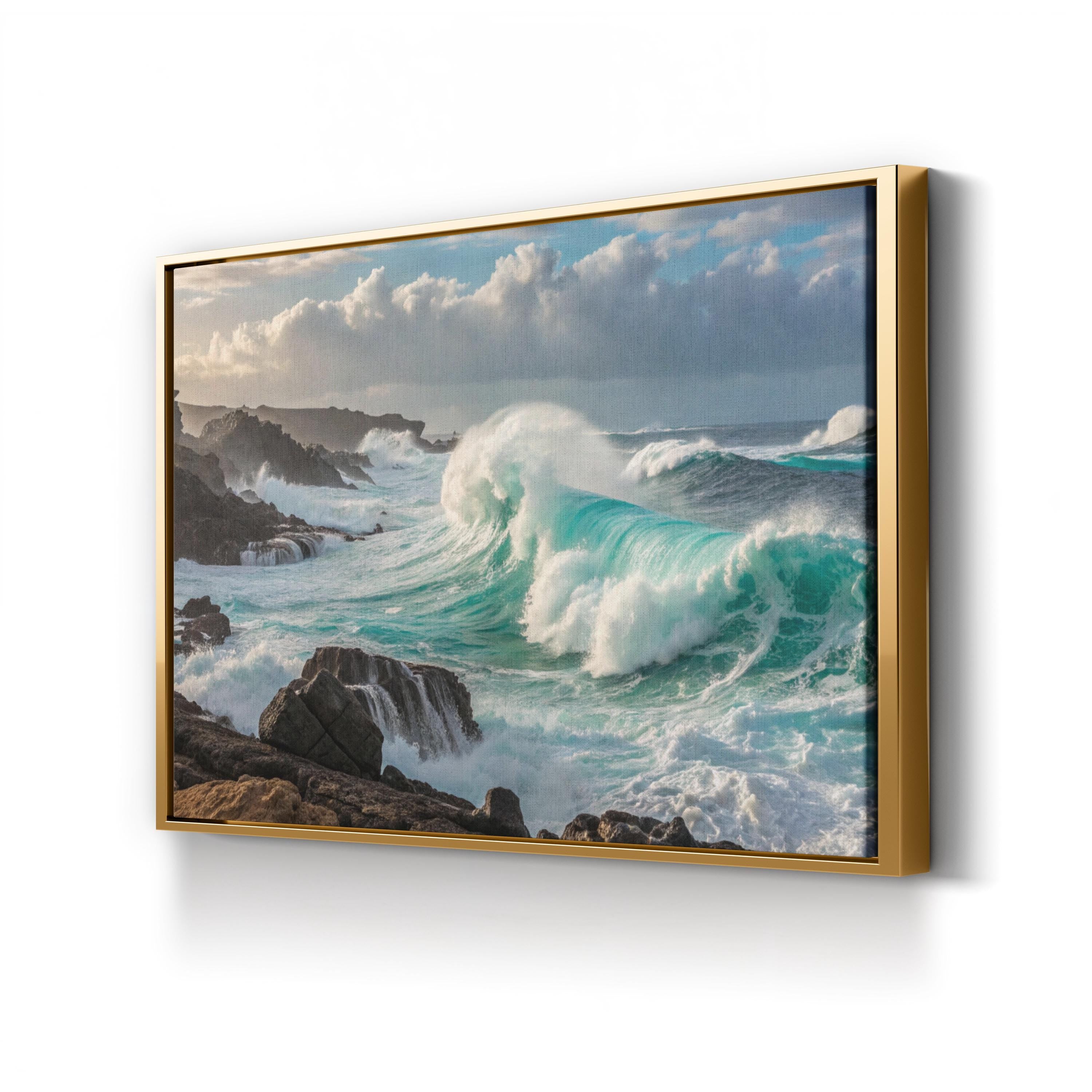 Ocean Waves Canvas Art – Dramatic Coastal Seascape